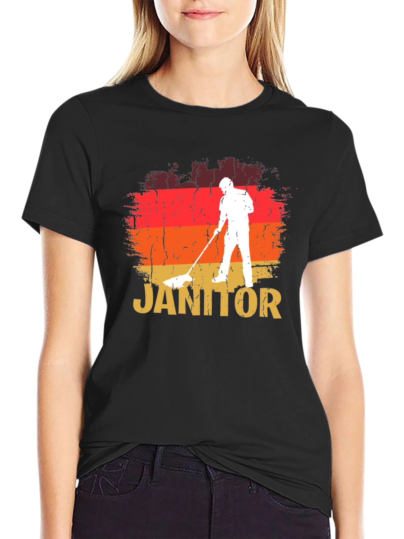 Retro Janitor T-Shirt - Cleaning Crew Apparel