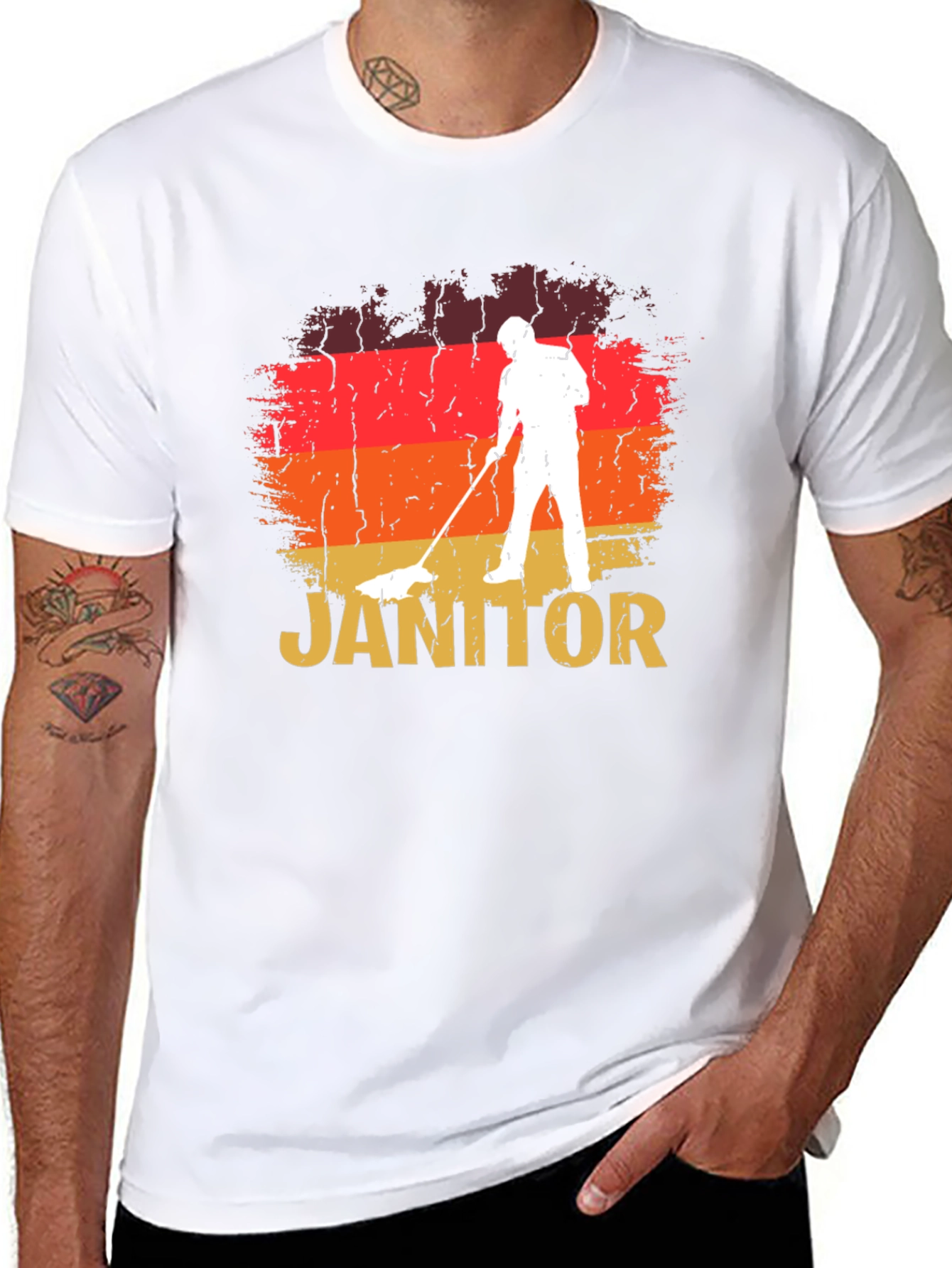 Retro Janitor T-Shirt - Cleaning Crew Apparel
