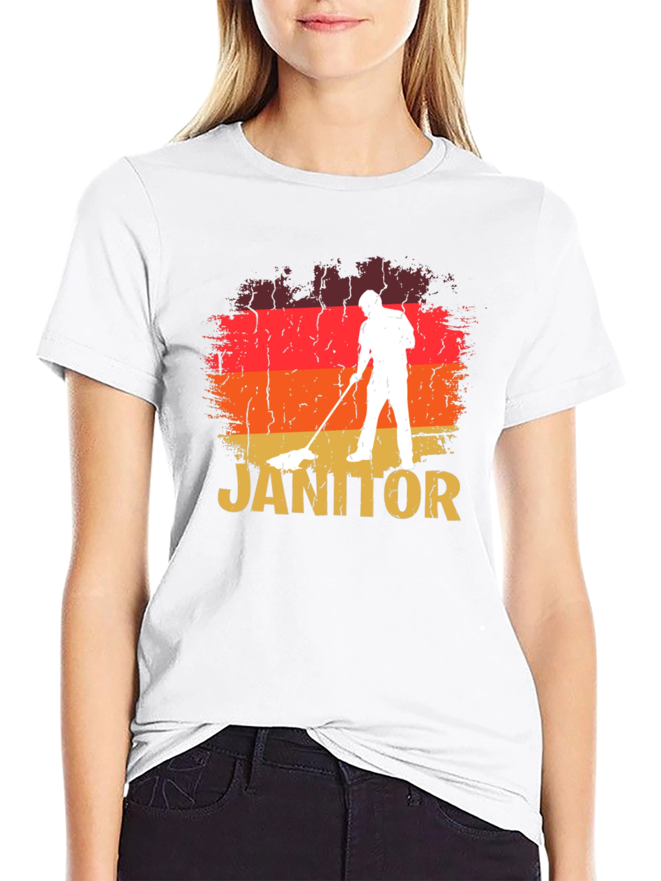 Retro Janitor T-Shirt - Cleaning Crew Apparel