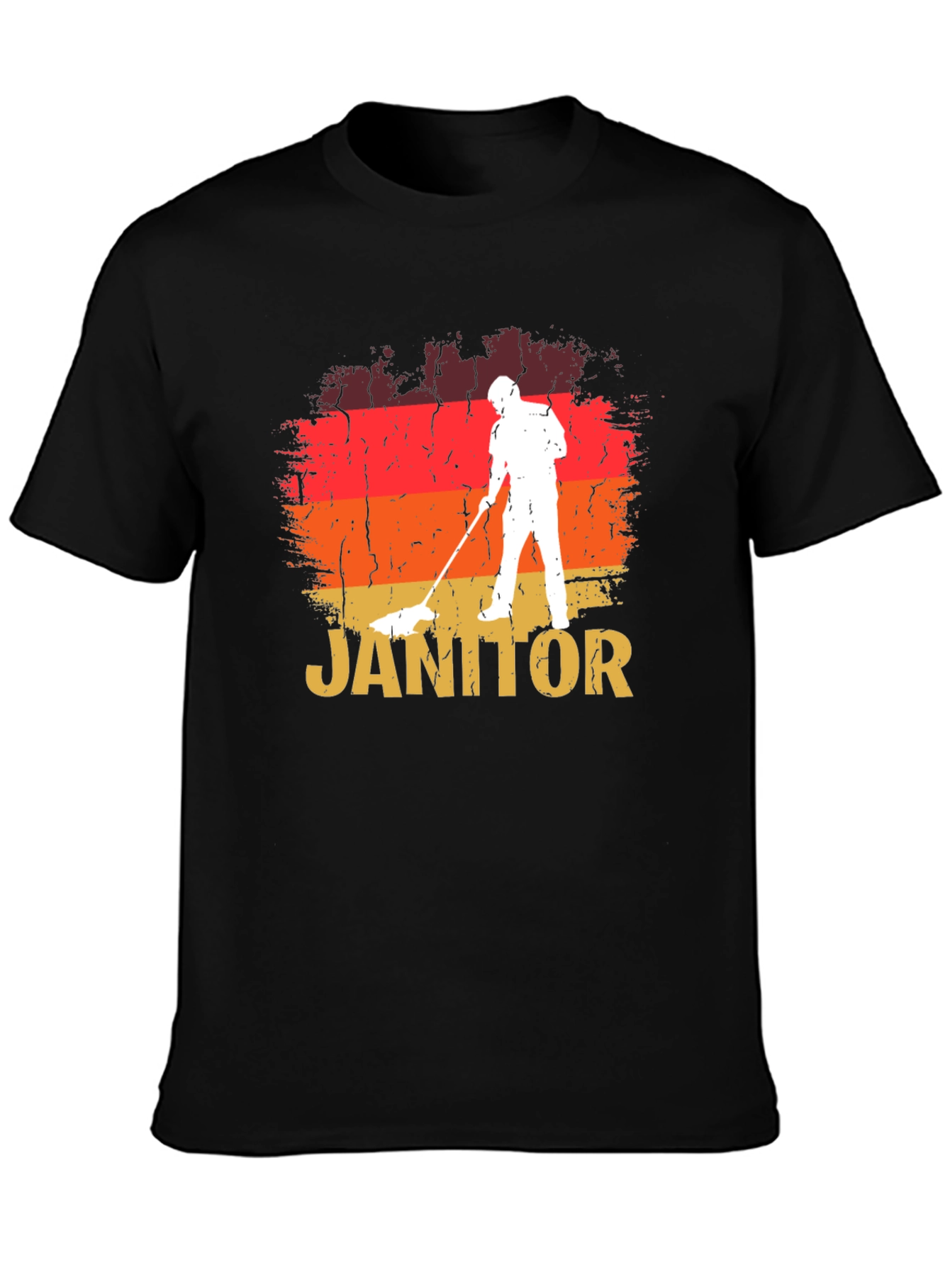 Retro Janitor T-Shirt - Cleaning Crew Apparel