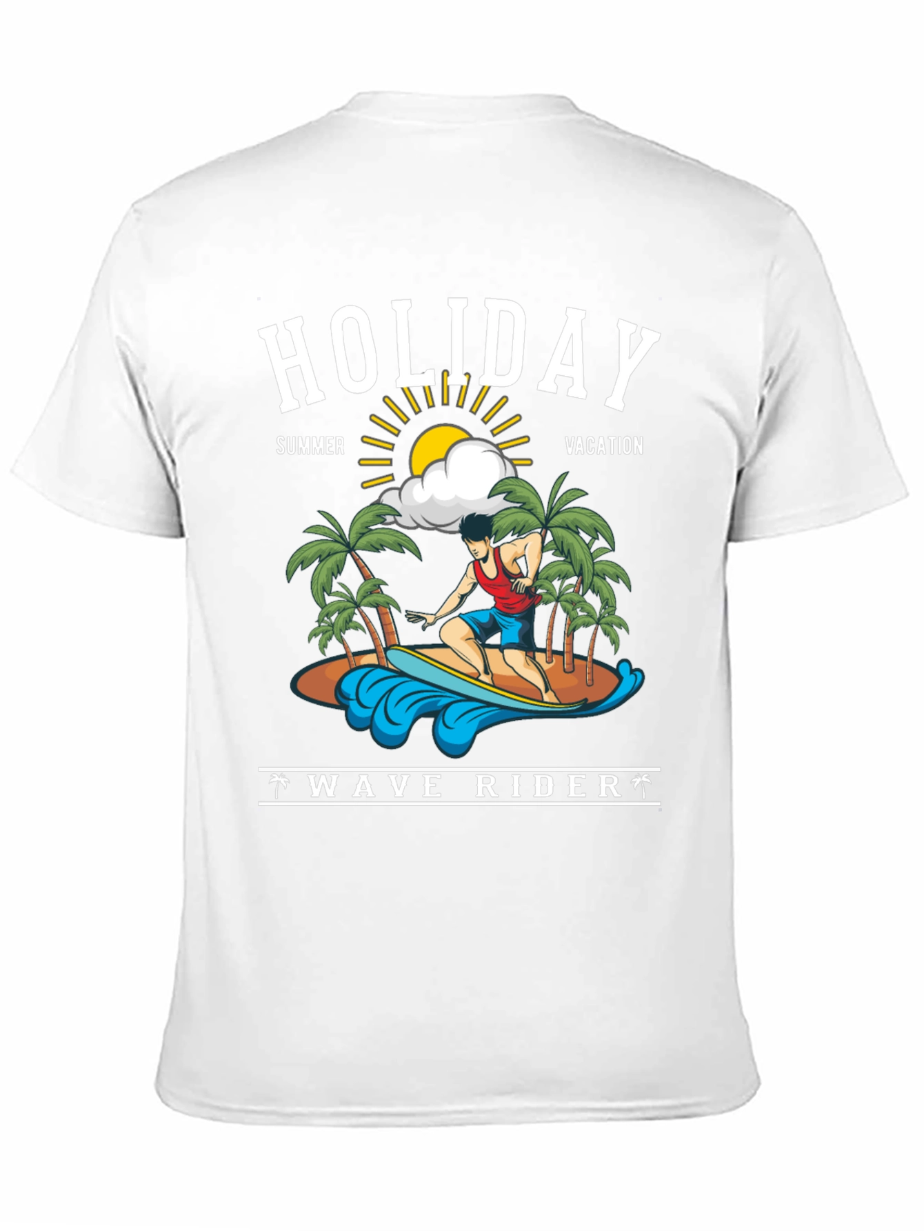 Holiday Wave Rider Graphic Tee - Summer Vacation T-Shirt
