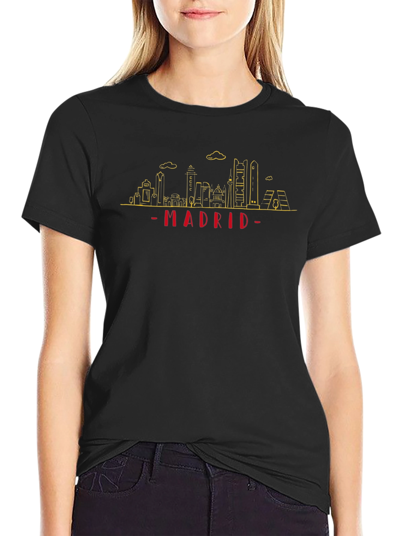 Madrid Skyline T-Shirt - Cityscape Graphic Tee