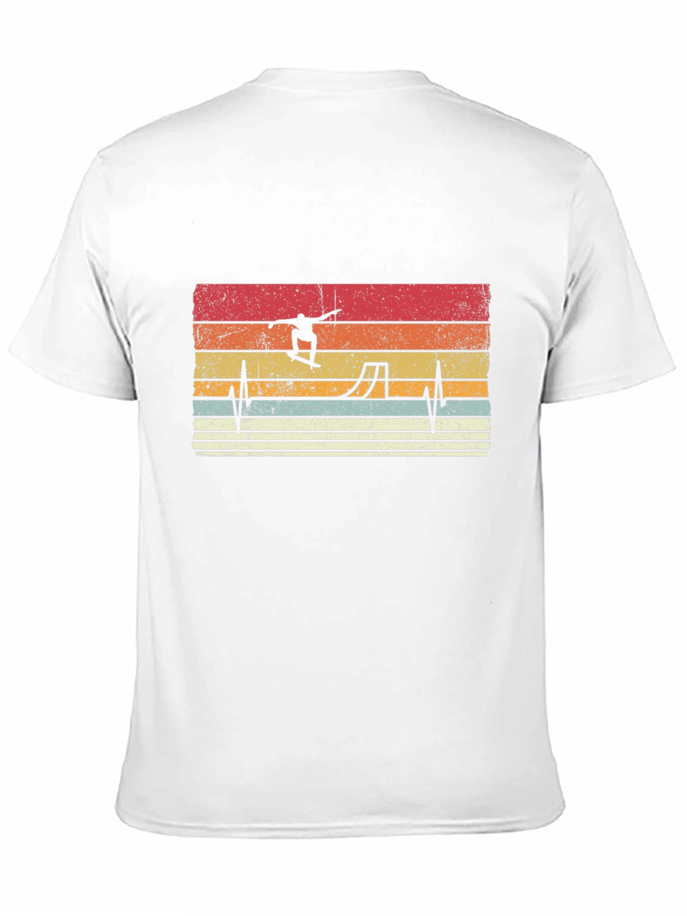 Retro Skateboard Heartbeat Graphic Tee
