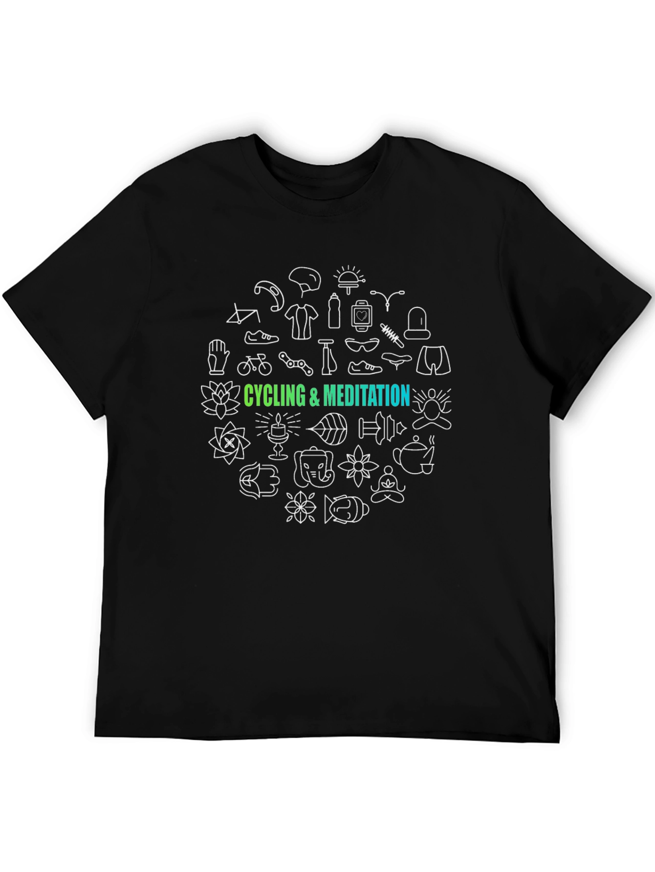 Cycling & Meditation Graphic T-Shirt