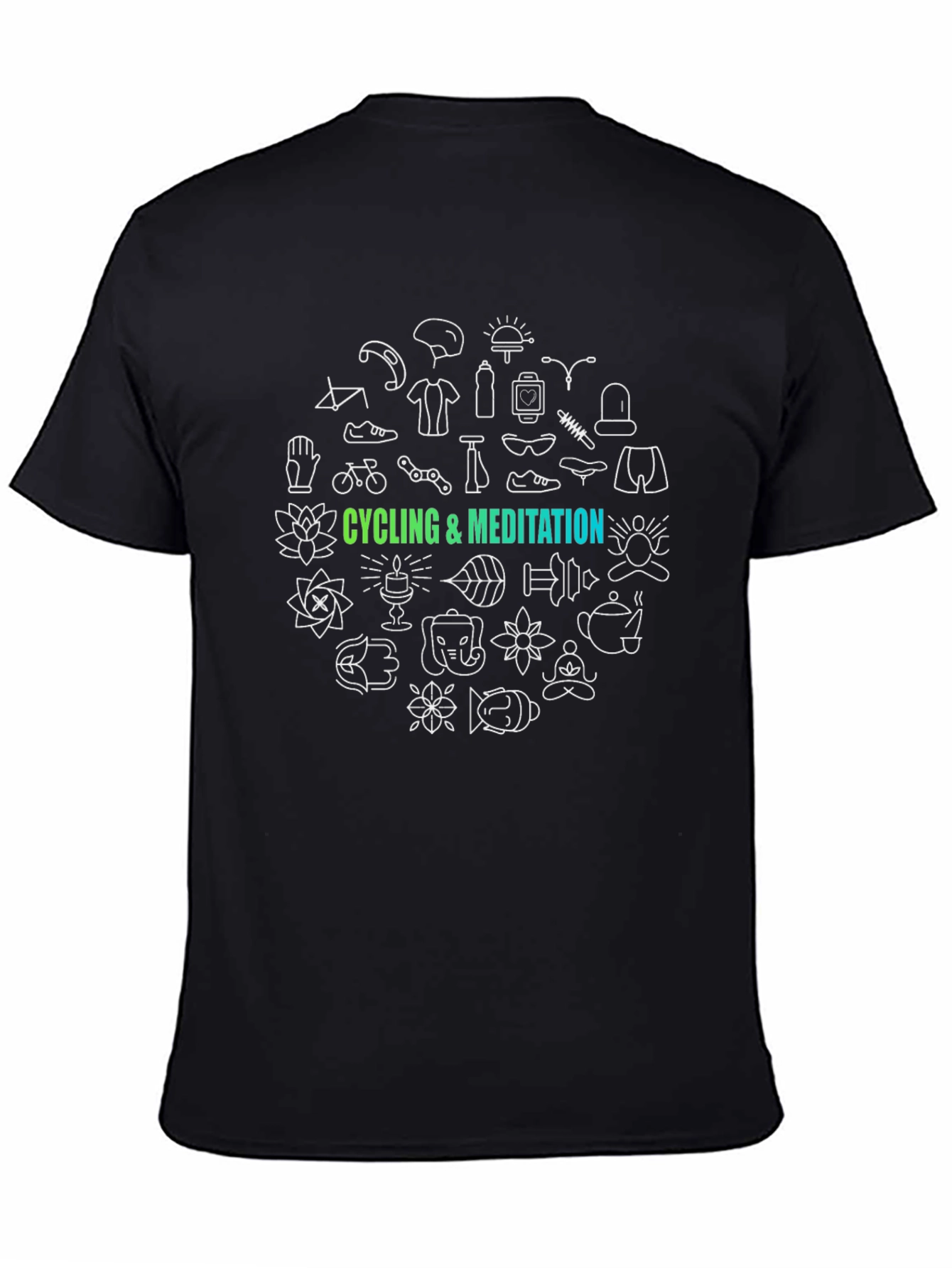 Cycling & Meditation Graphic T-Shirt
