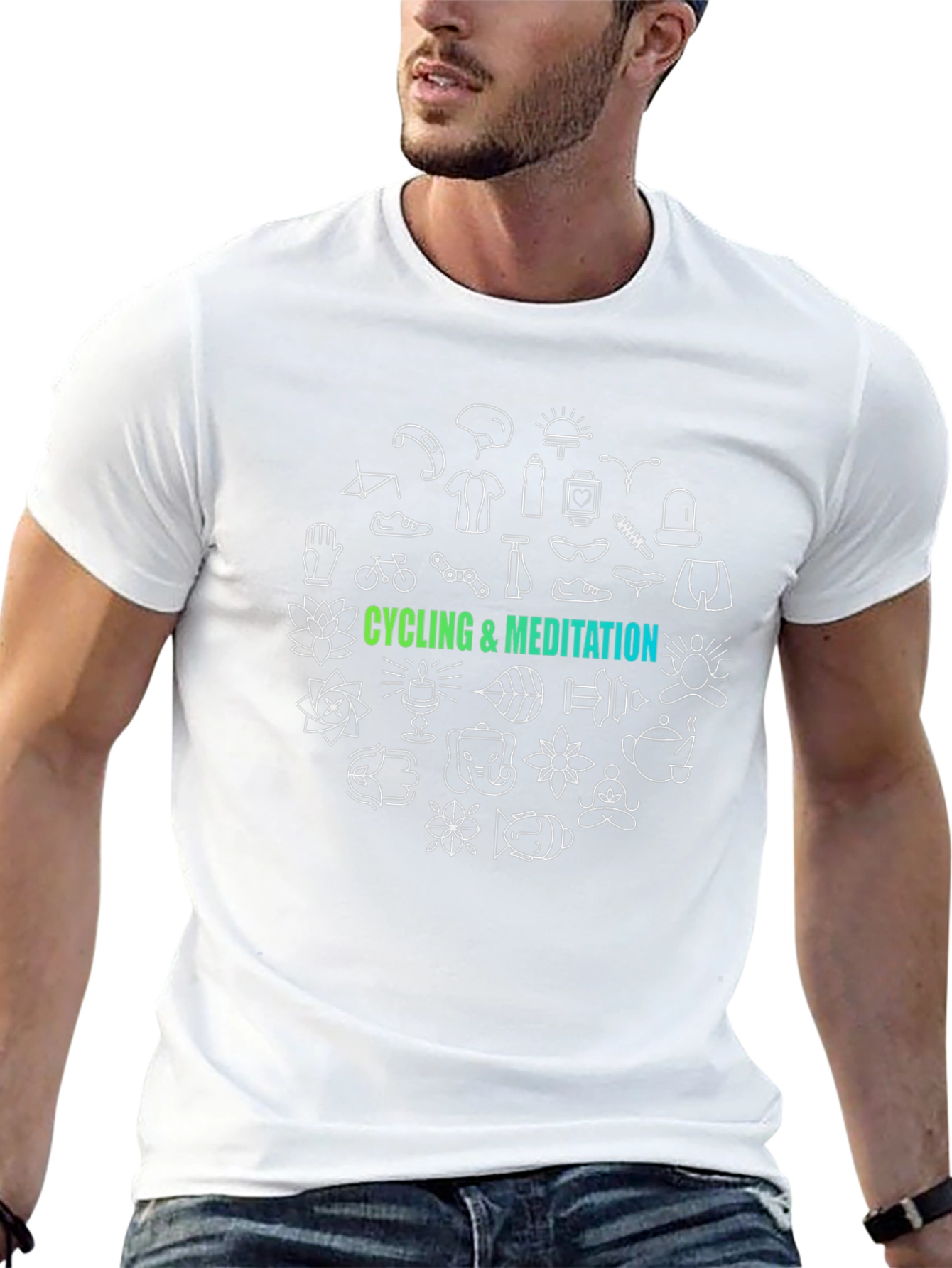 Cycling & Meditation Graphic T-Shirt