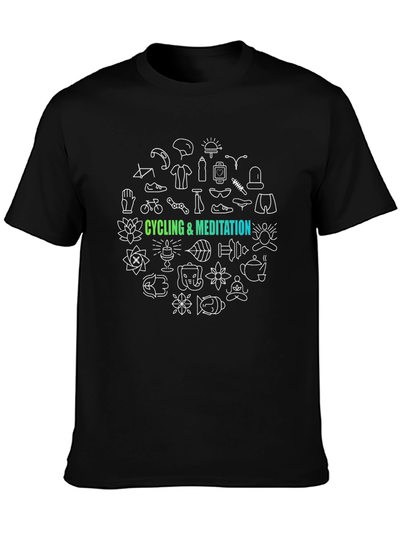 Cycling & Meditation Graphic T-Shirt