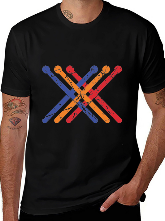 Drum Sticks Graphic Tee - Musician T-Shirt