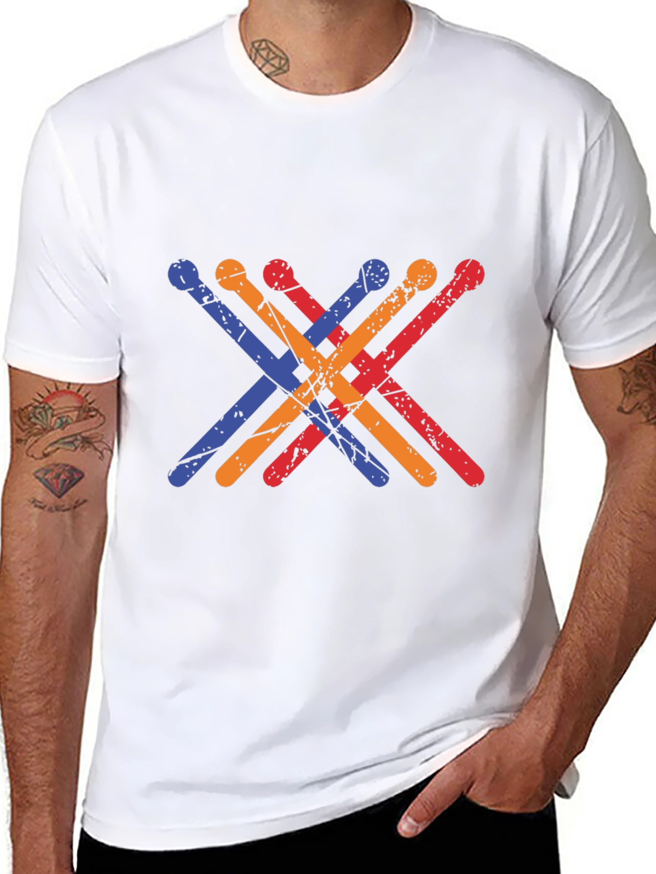 Drum Sticks Graphic Tee - Musician T-Shirt