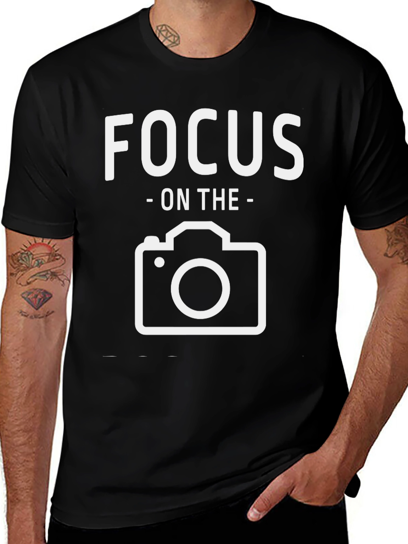 Focus On The Camera Graphic Tee - Black Cotton