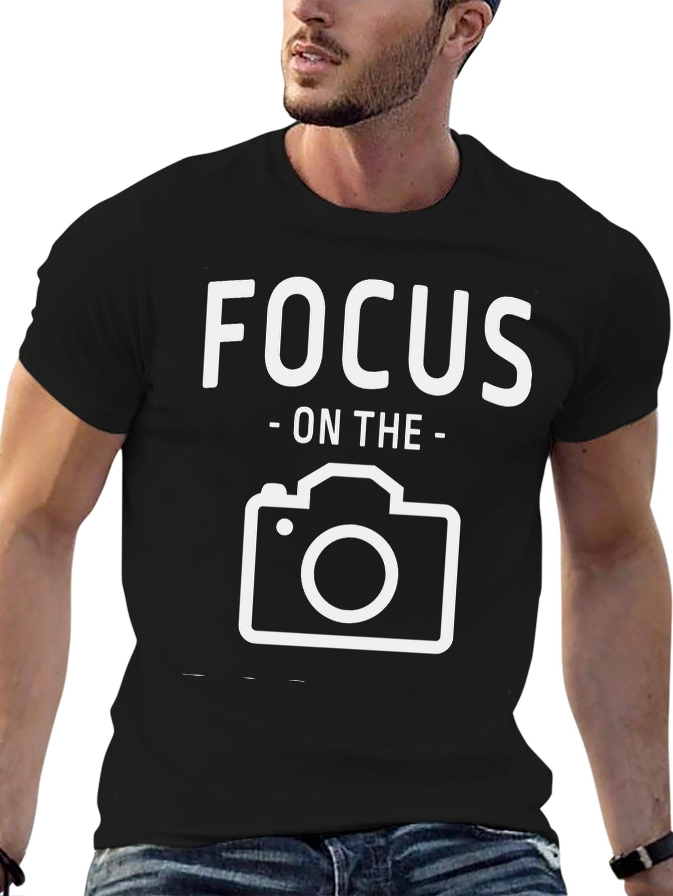 Focus On The Camera Graphic Tee - Black Cotton