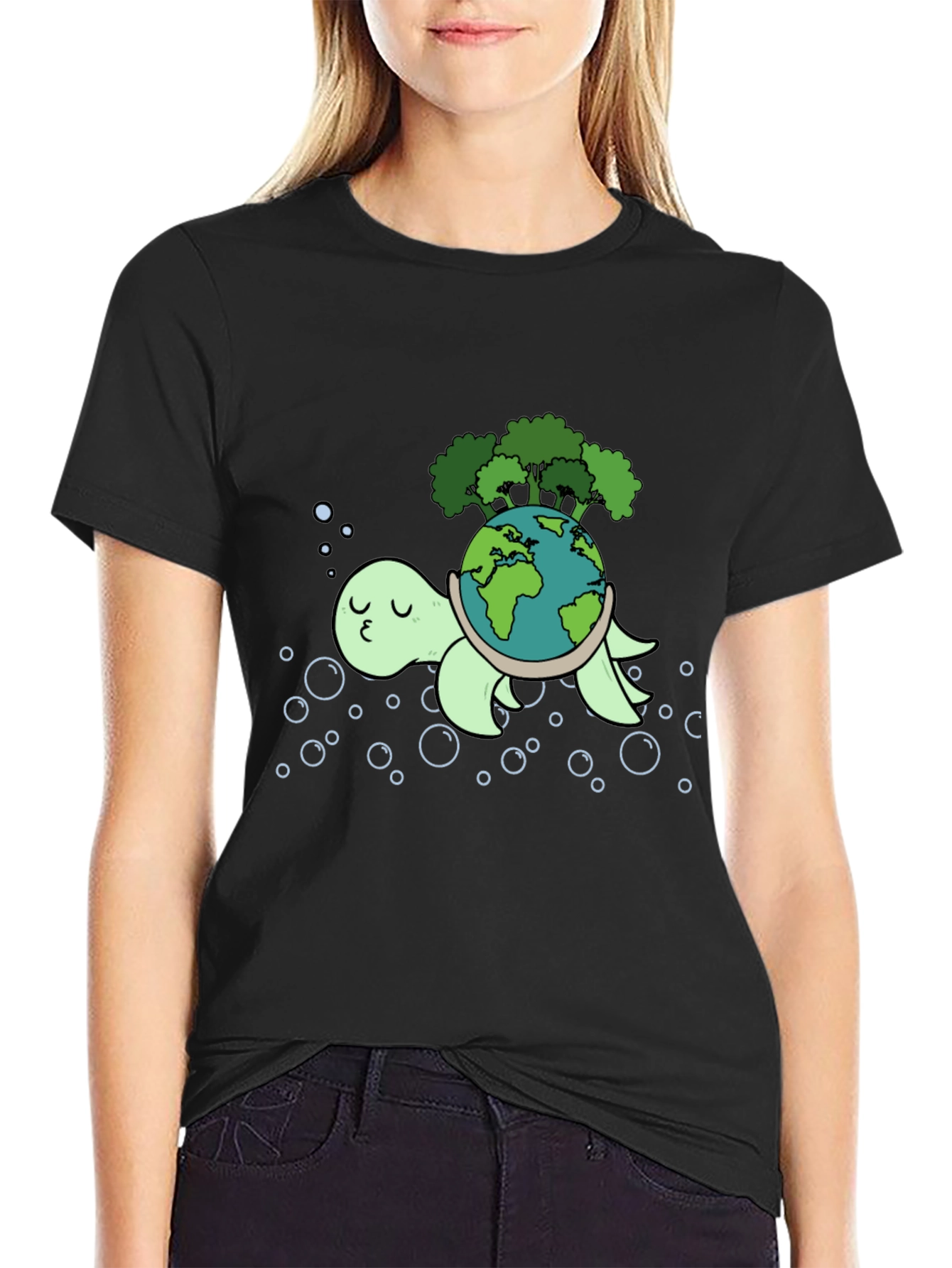 Eco Turtle Graphic Tee - Save the Planet!