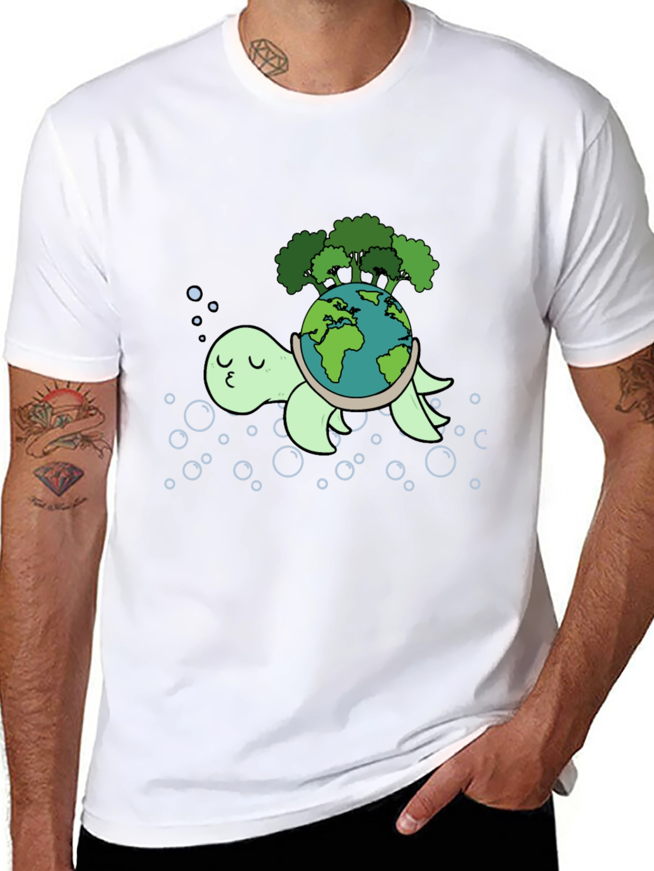 Eco Turtle Graphic Tee - Save the Planet!
