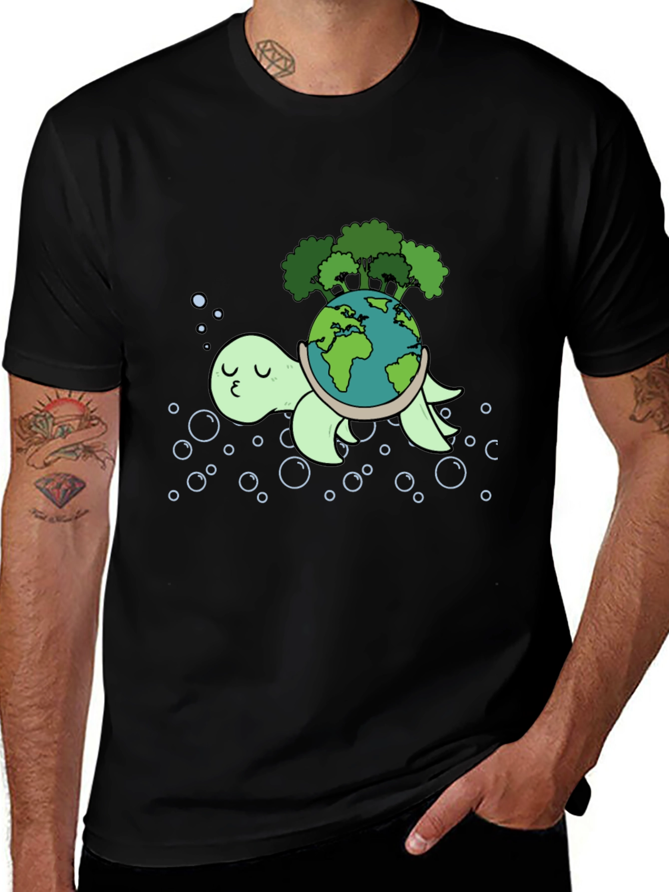 Eco Turtle Graphic Tee - Save the Planet!