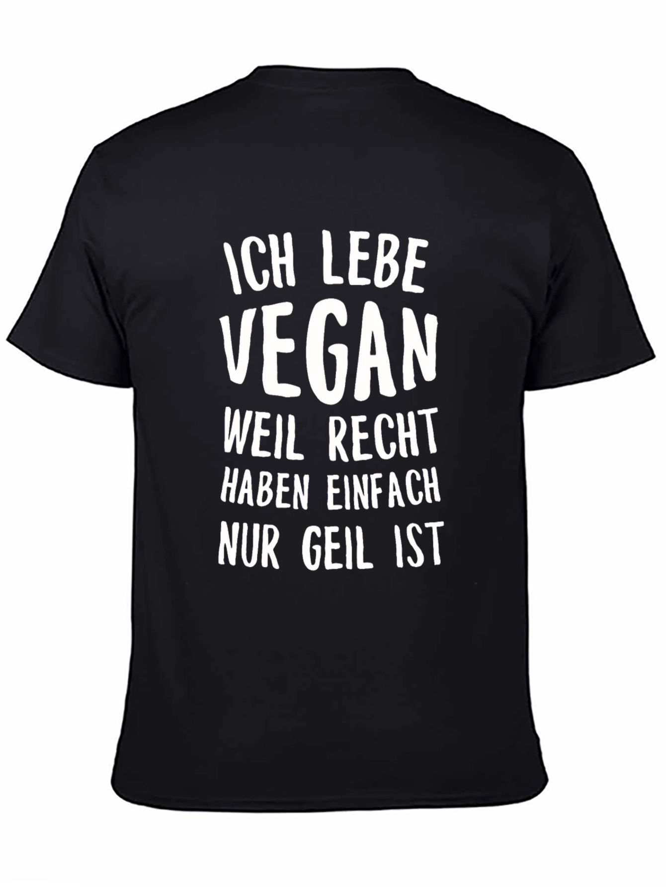 Vegan Lifestyle Black T-Shirt: Ich Lebe Vegan