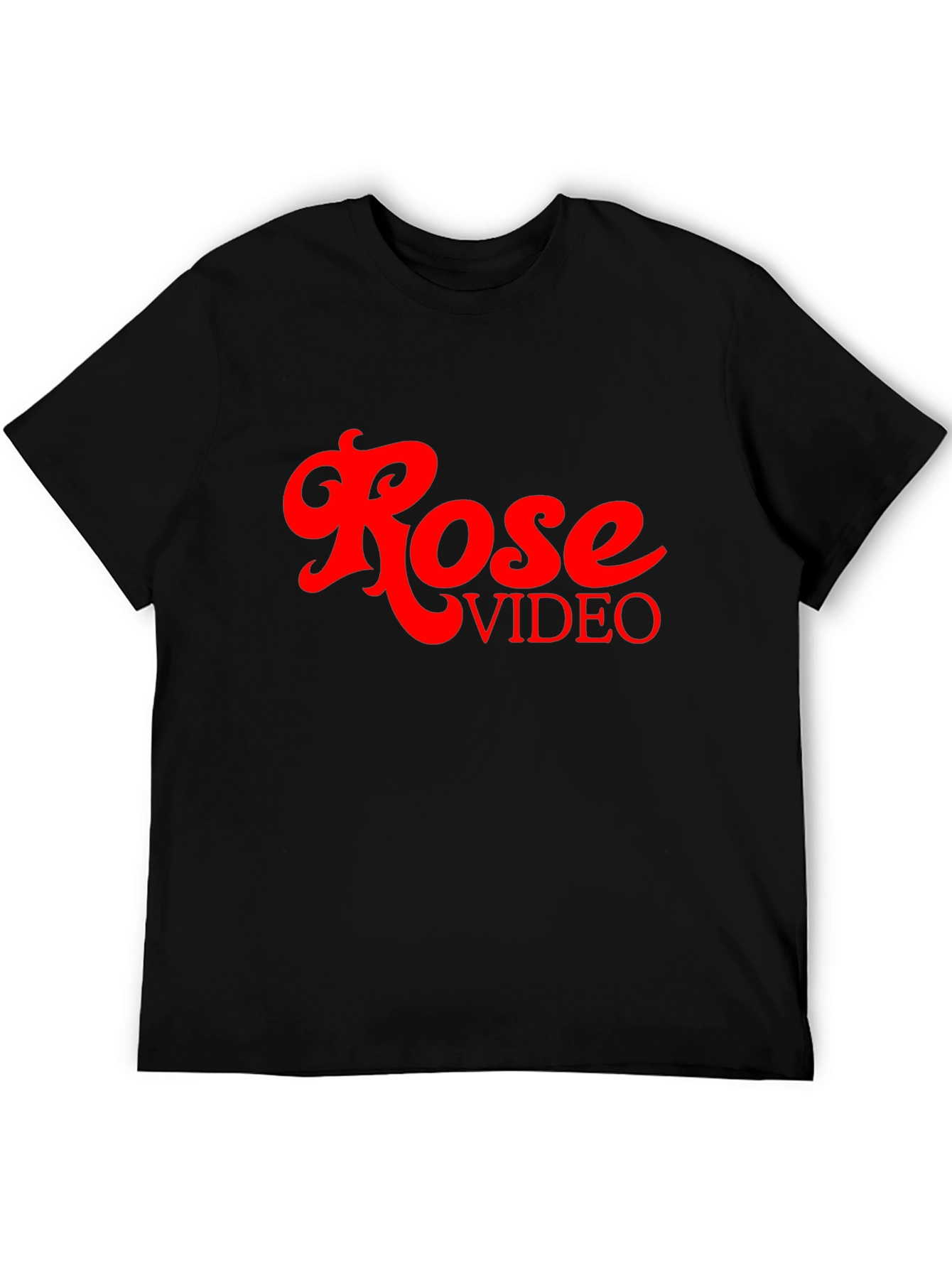 Retro Rose Video Black Graphic Tee