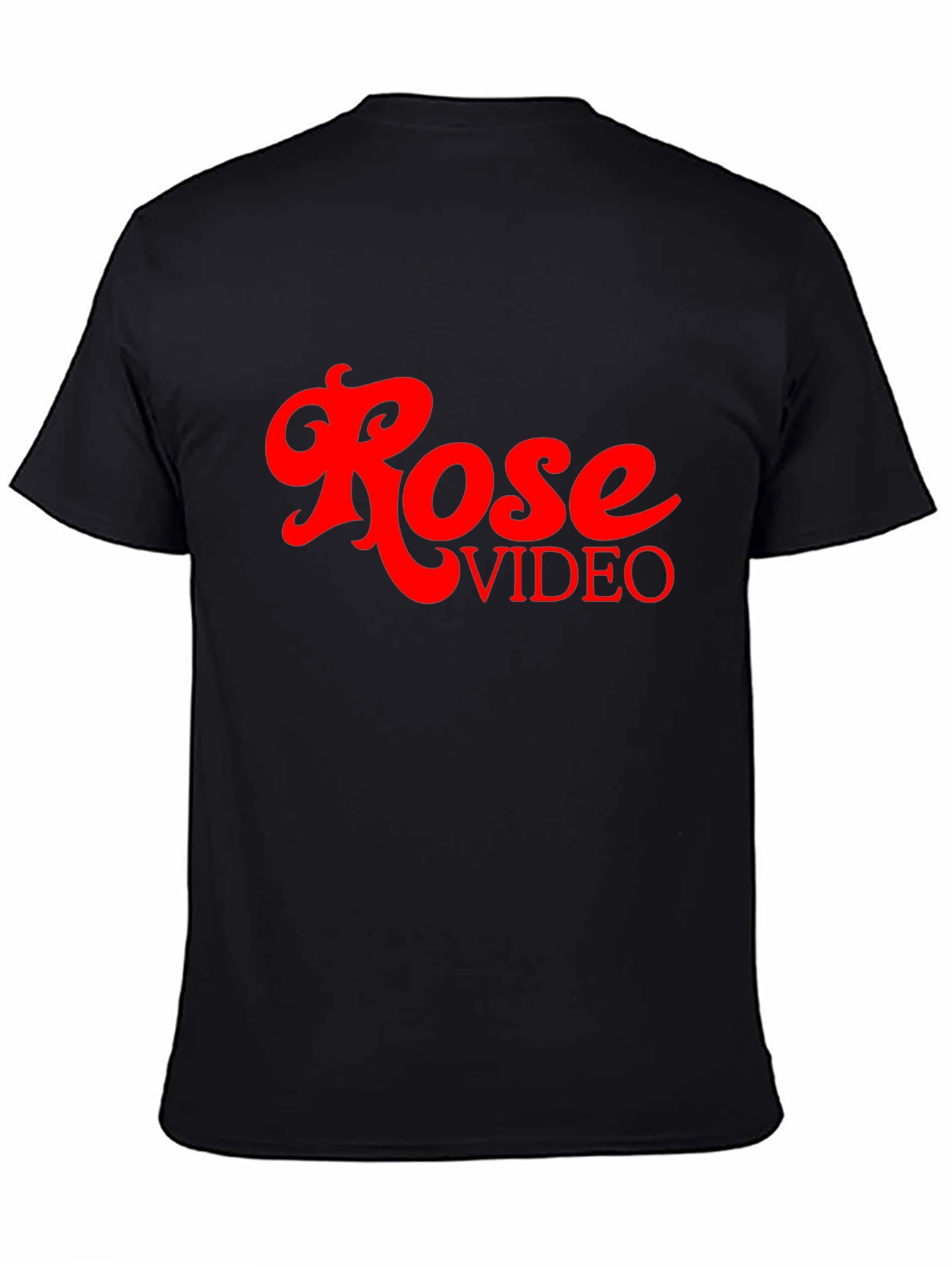 Retro Rose Video Black Graphic Tee