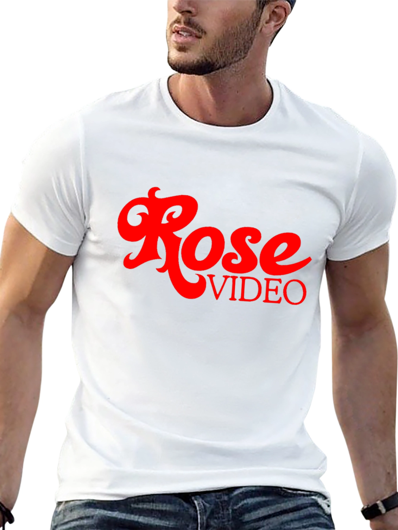Retro Rose Video Black Graphic Tee