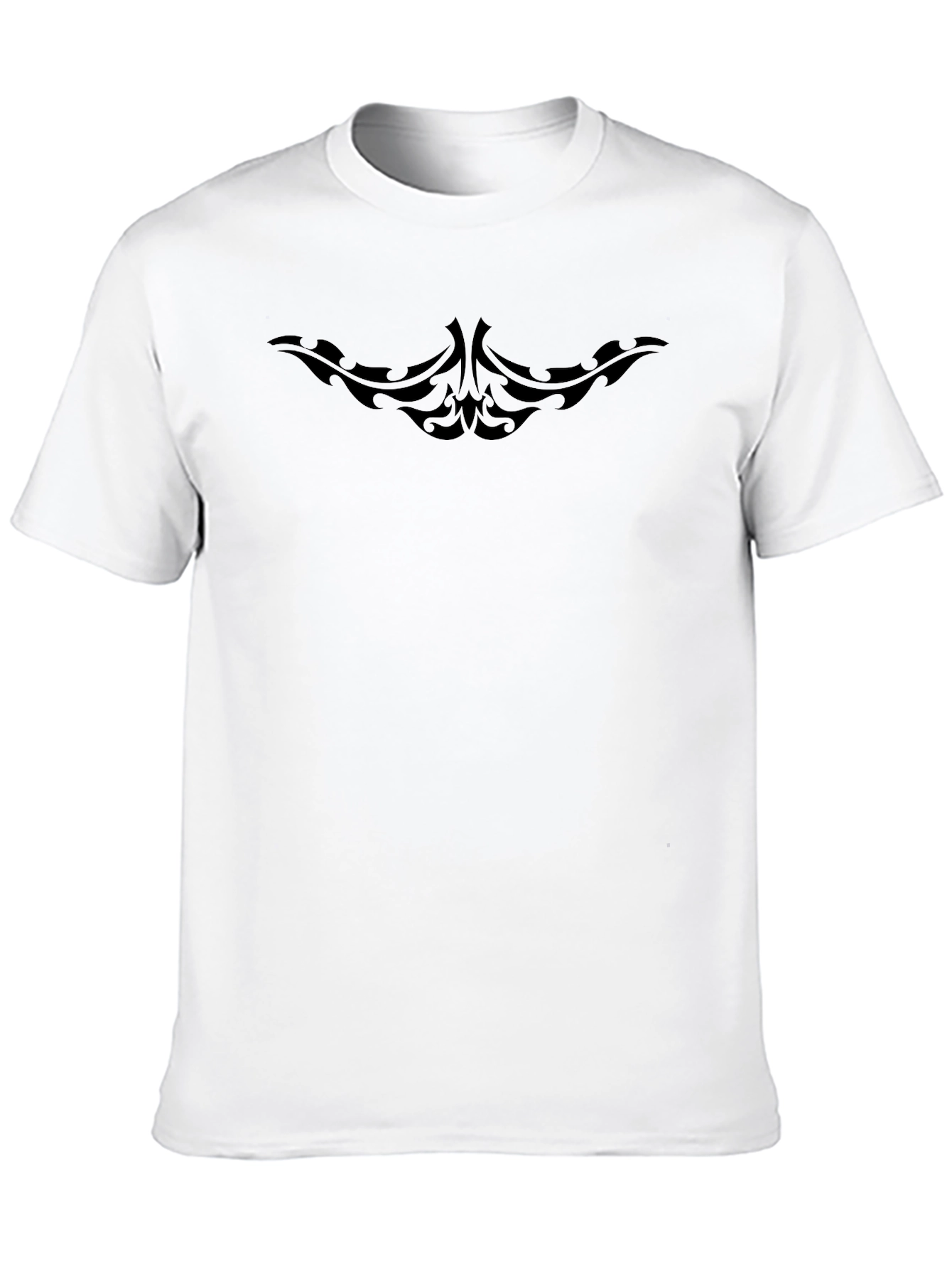 Mens Black Tribal Design Tee - Casual Style