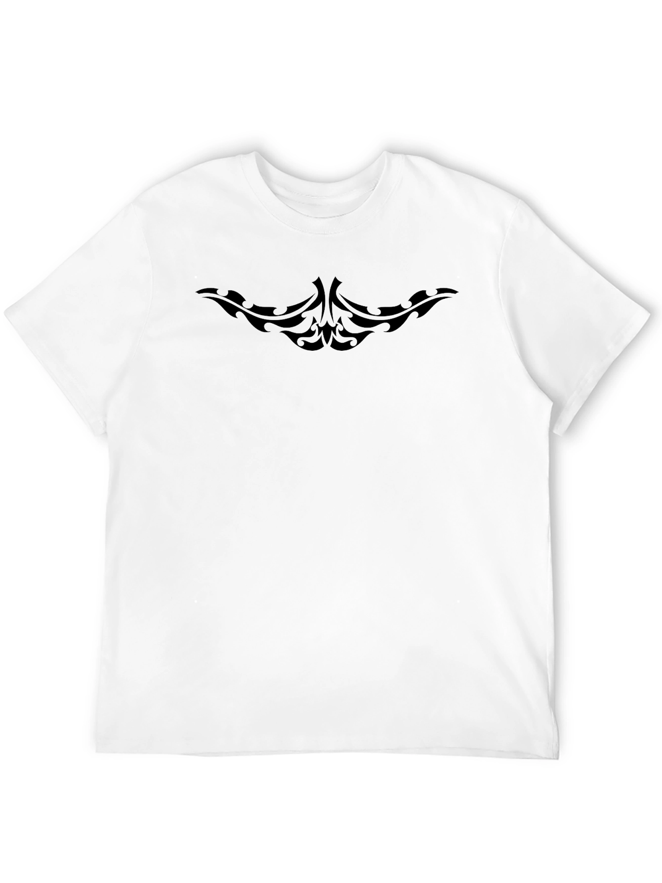 Mens Black Tribal Design Tee - Casual Style