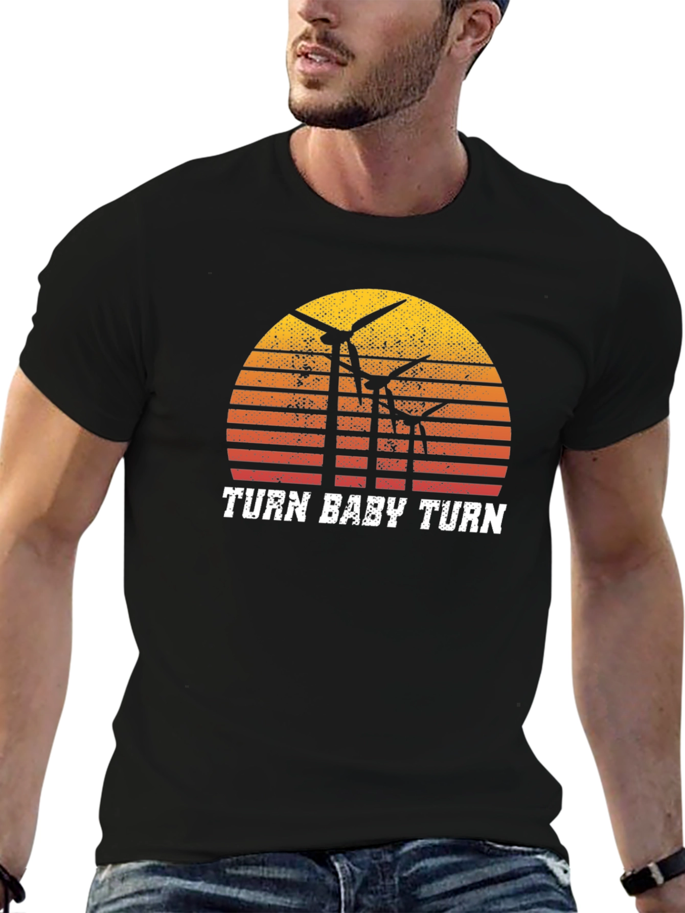 Turn Baby Turn Graphic Tee - Black