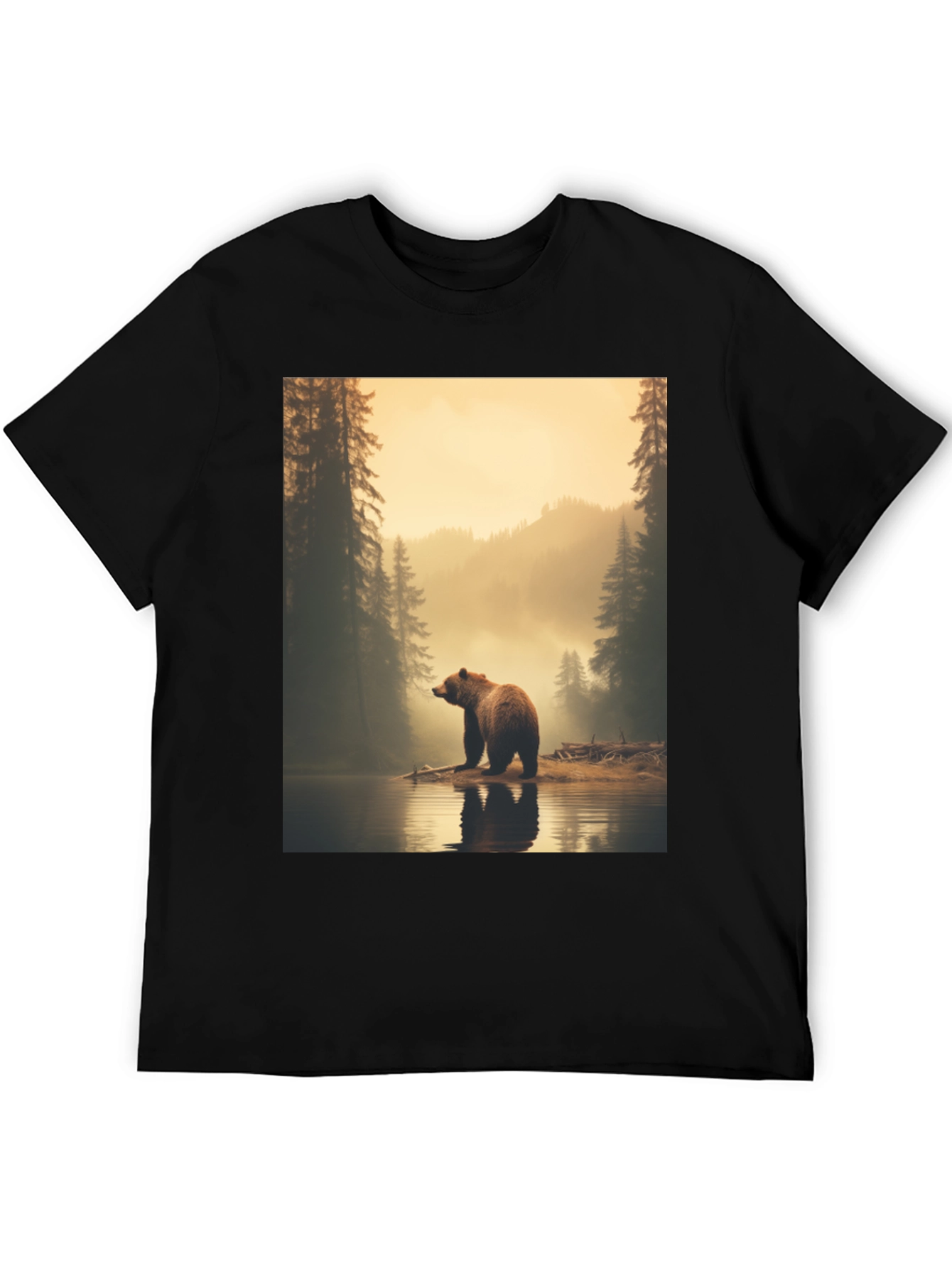 Bear Lake Graphic Tee - Wildlife Nature Shirt