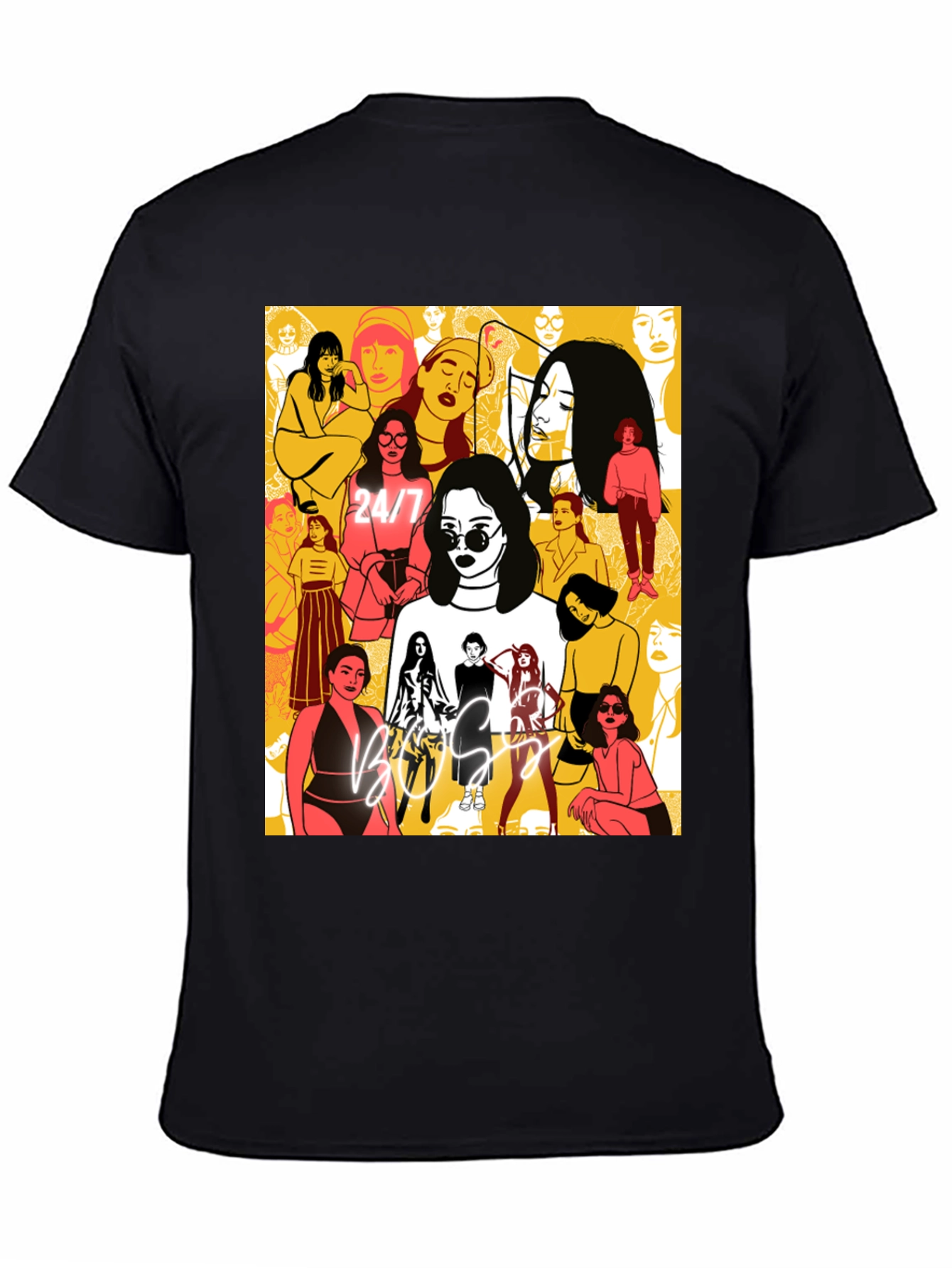 Boss Lady Graphic Tee - Black Cotton T-Shirt