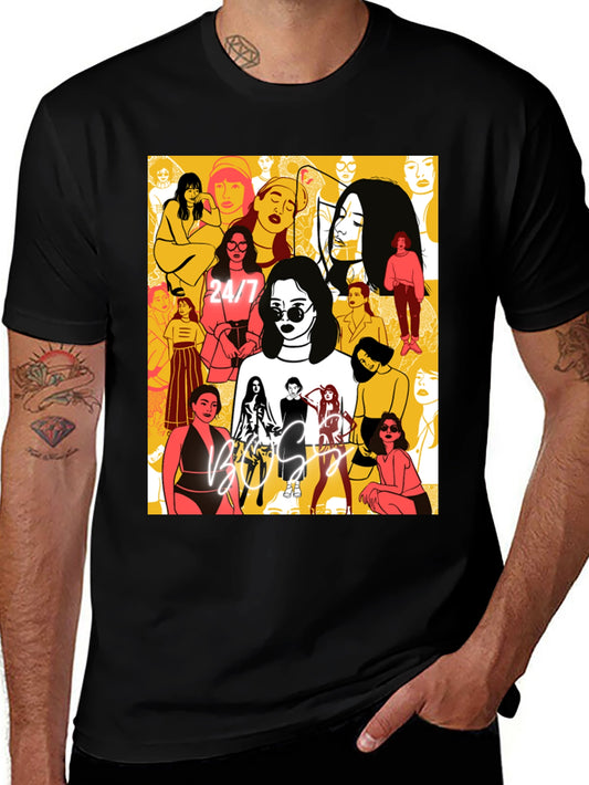 Boss Lady Graphic Tee - Black Cotton T-Shirt