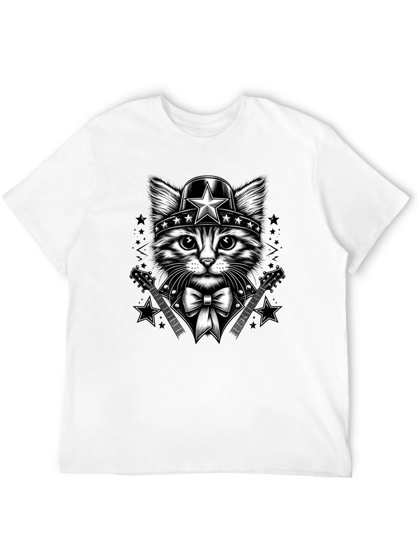 Cat Superhero T-Shirt - Black Graphic Tee
