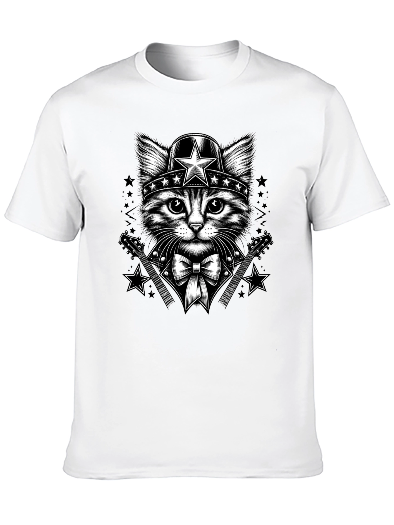 Cat Superhero T-Shirt - Black Graphic Tee