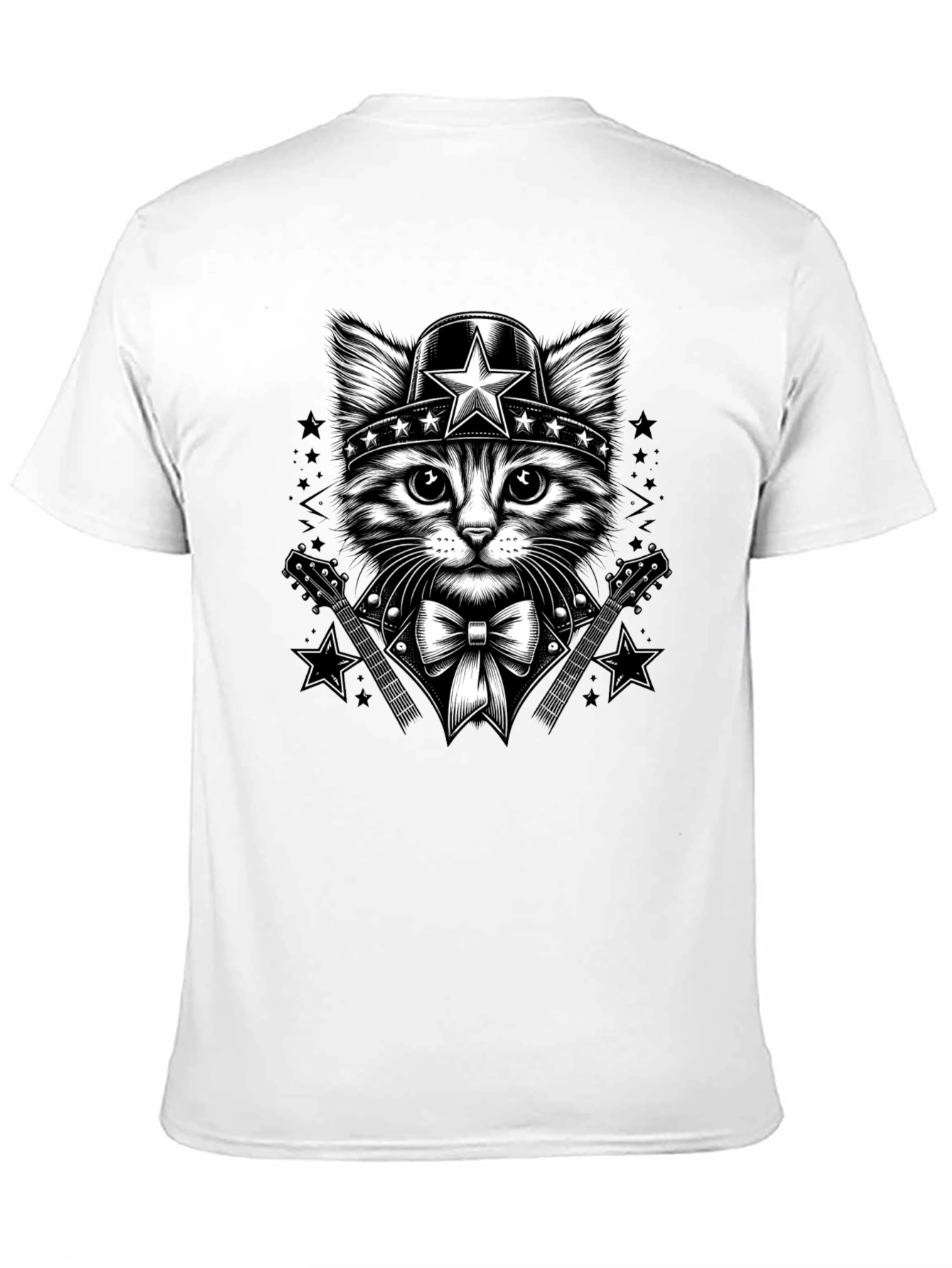 Cat Superhero T-Shirt - Black Graphic Tee