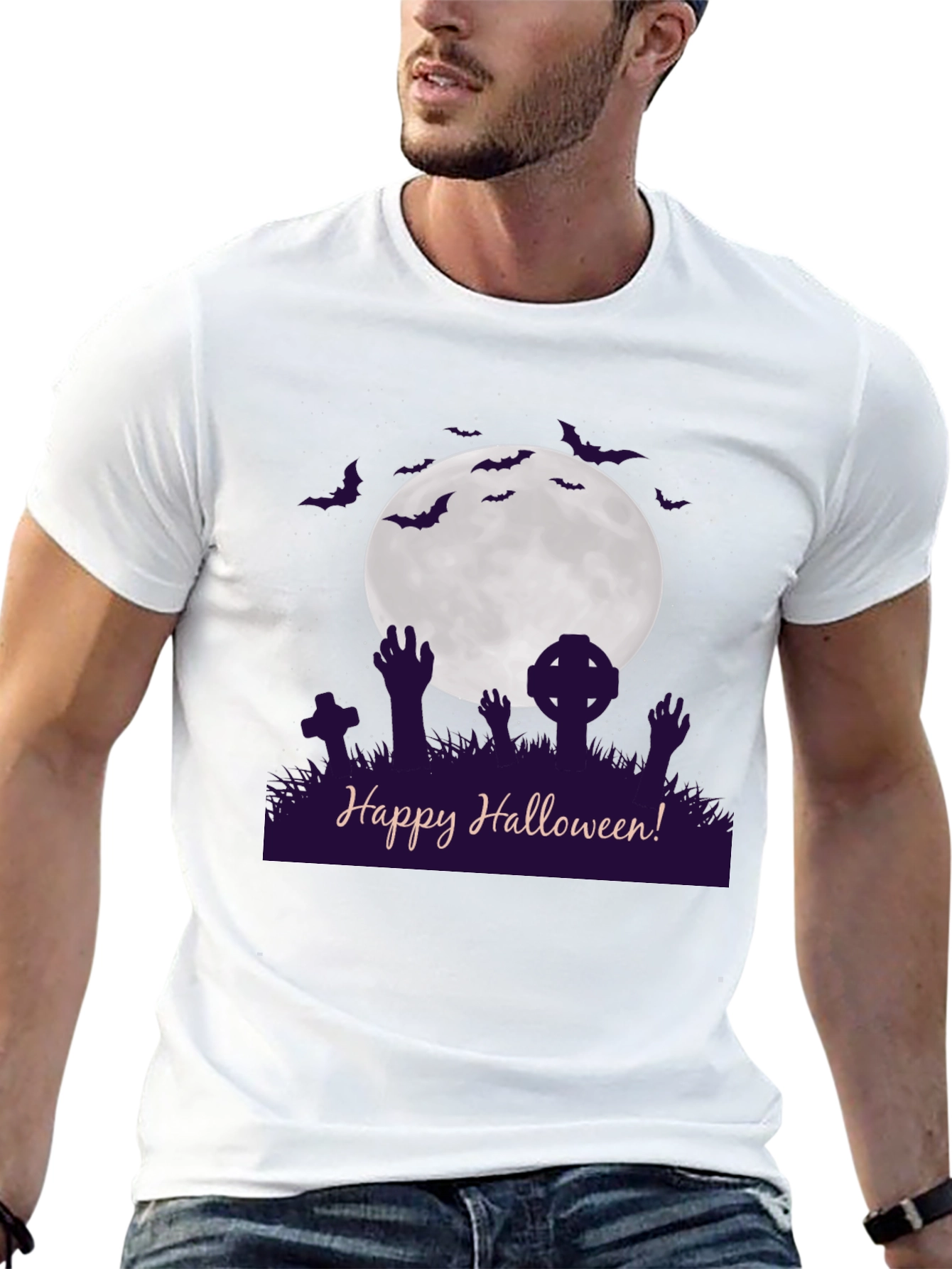 Halloween Zombie Moon T-Shirt