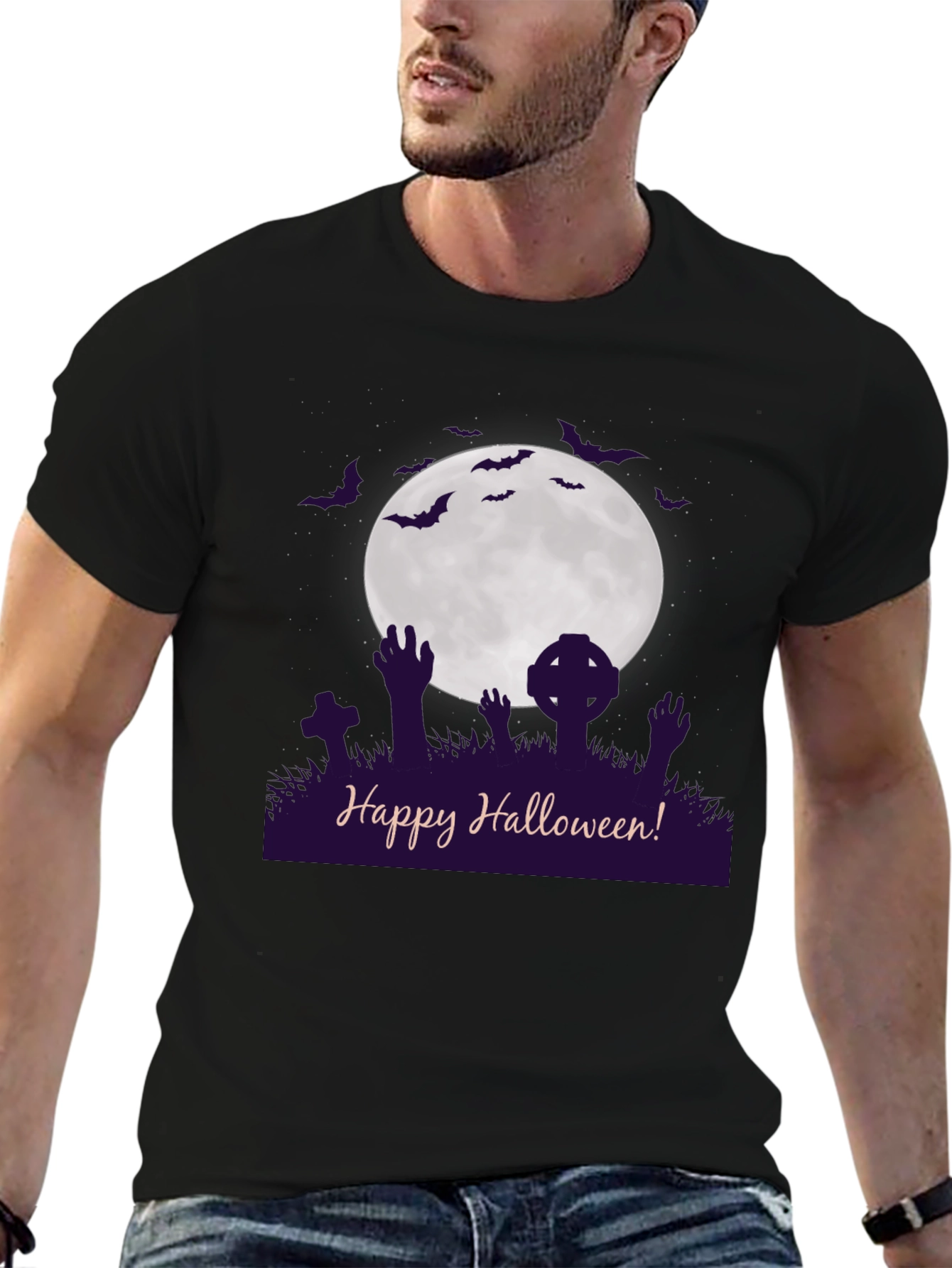 Halloween Zombie Moon T-Shirt