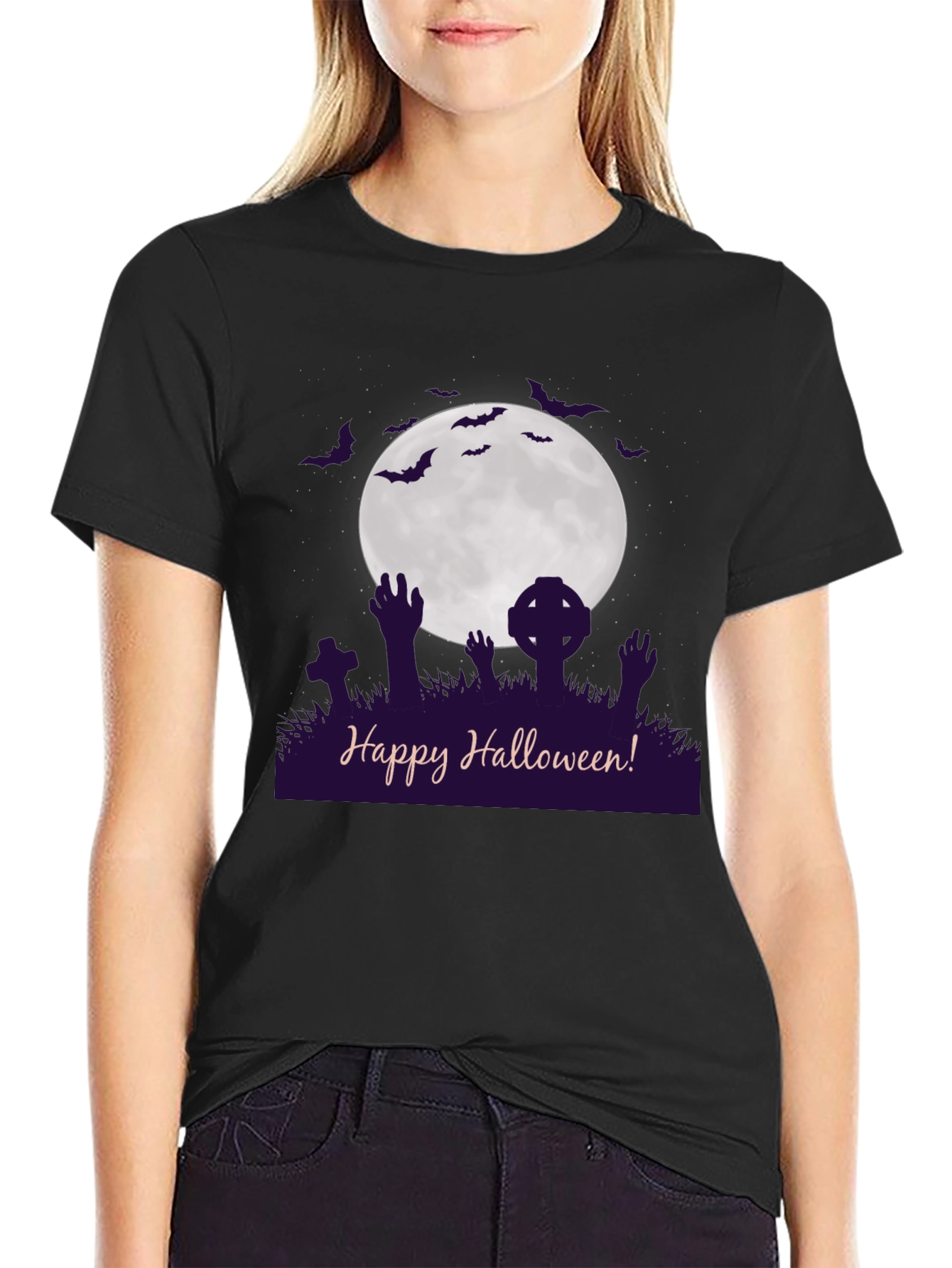 Halloween Zombie Moon T-Shirt
