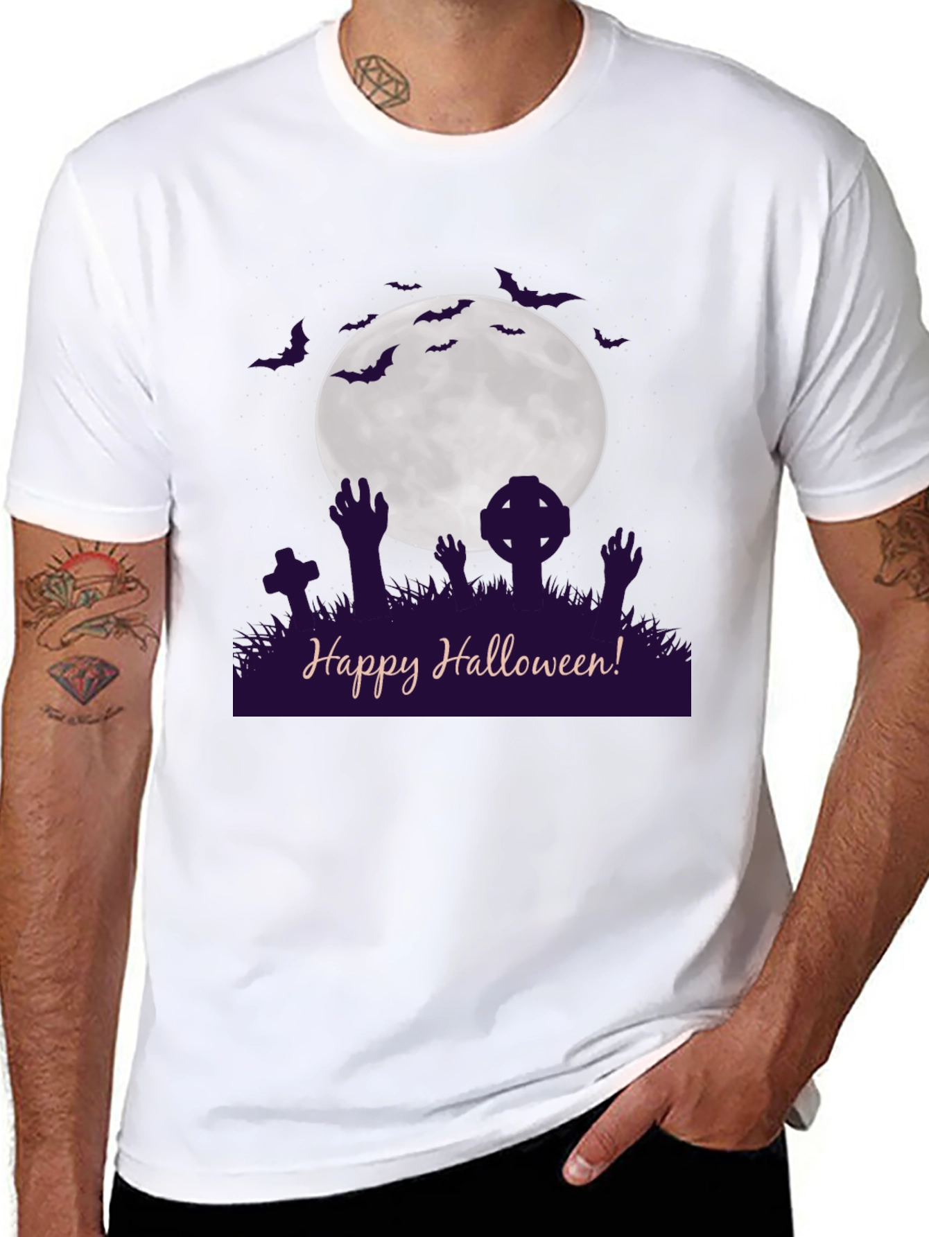 Halloween Zombie Moon T-Shirt