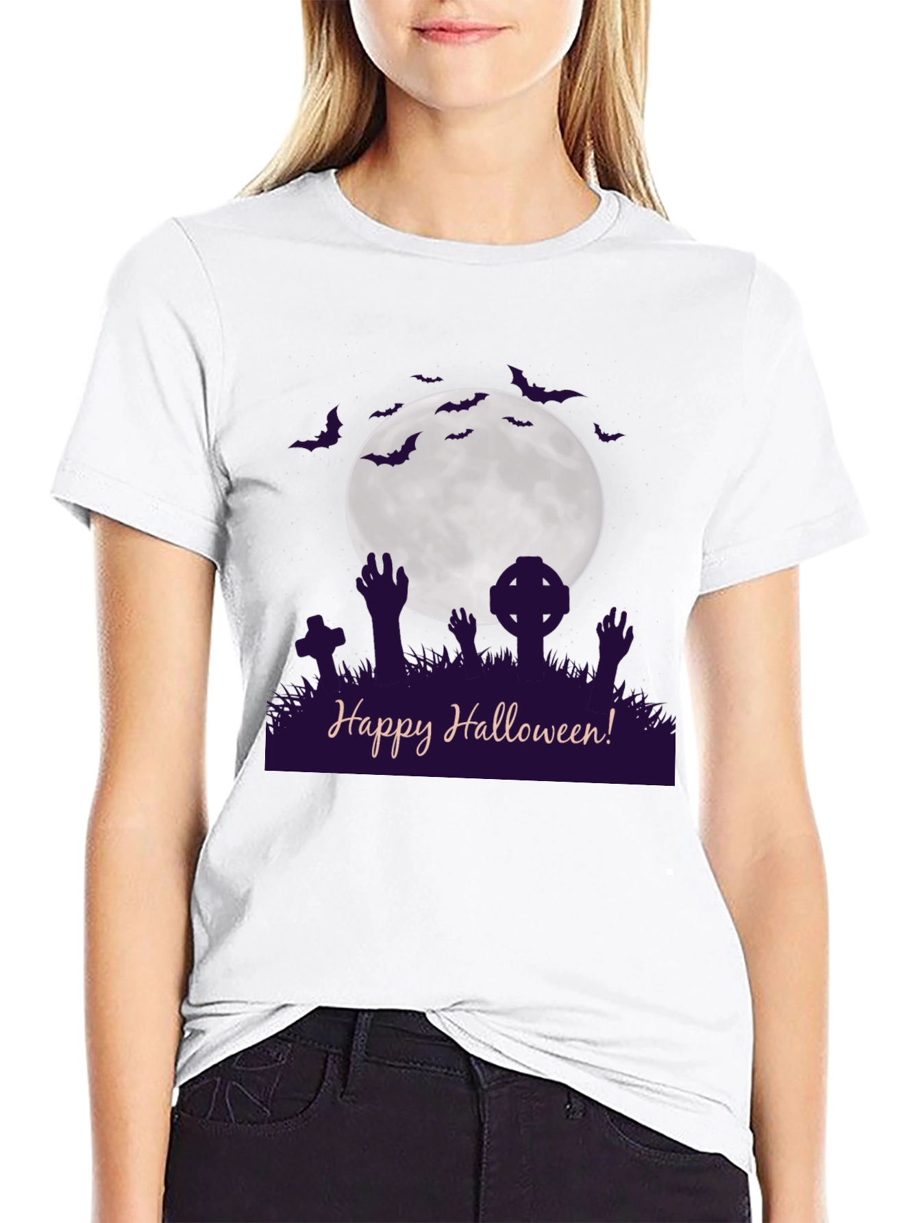 Halloween Zombie Moon T-Shirt