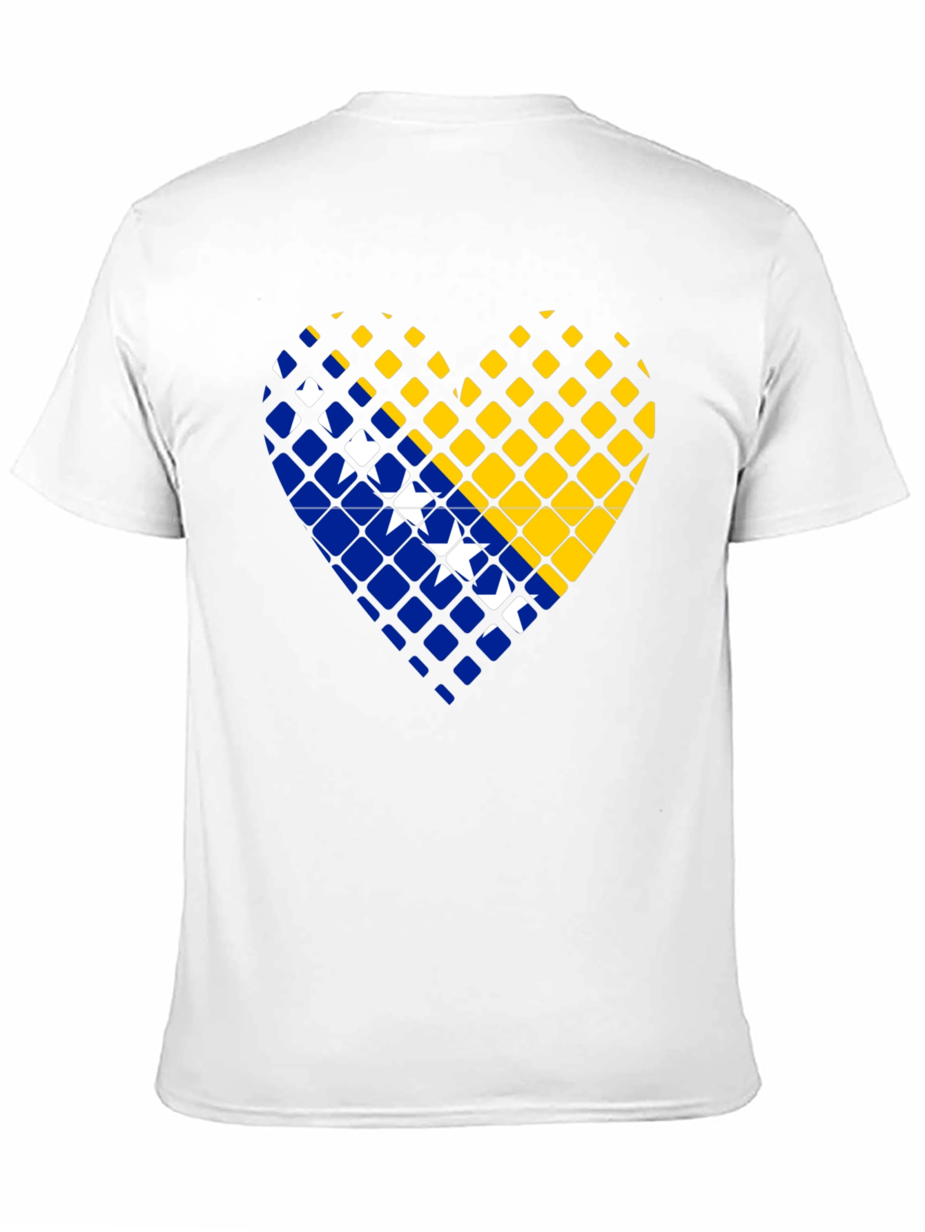 Bosnia Heart Flag T-Shirt - Black