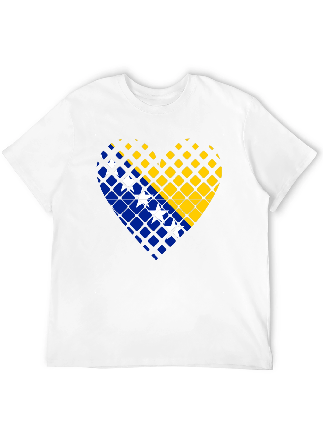 Bosnia Heart Flag T-Shirt - Black