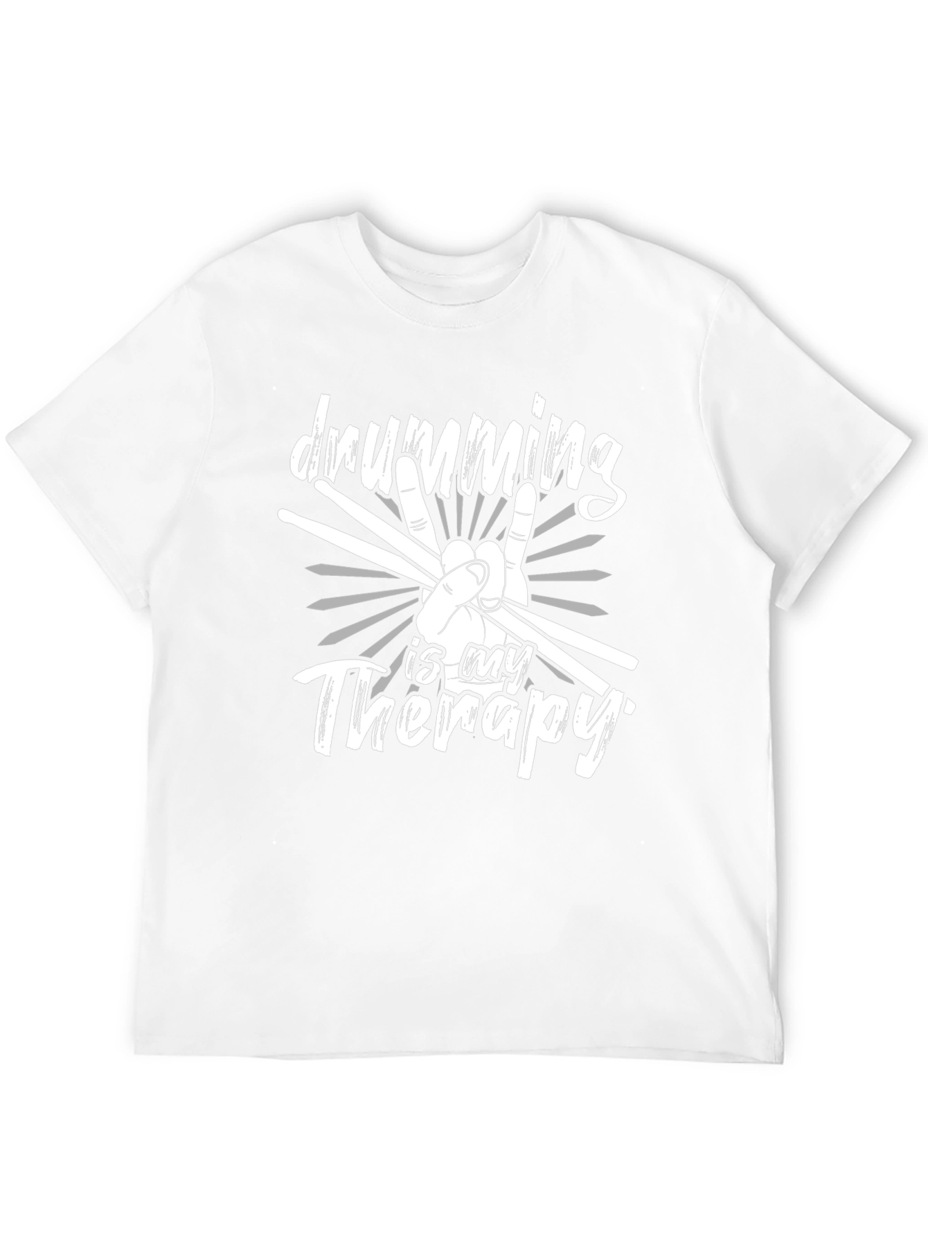 Drumming Therapy Tee - Musicians Black T-Shirt