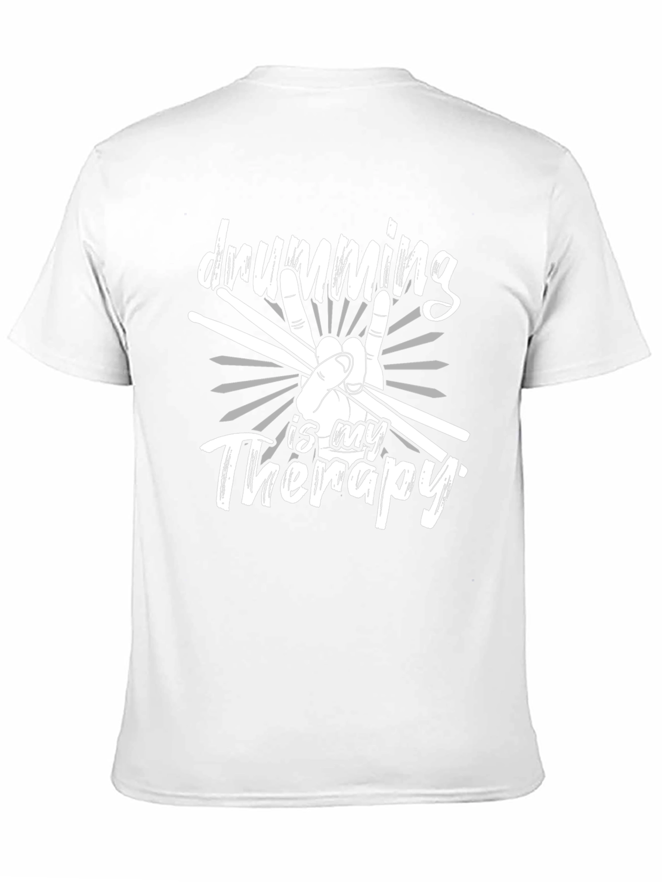 Drumming Therapy Tee - Musicians Black T-Shirt