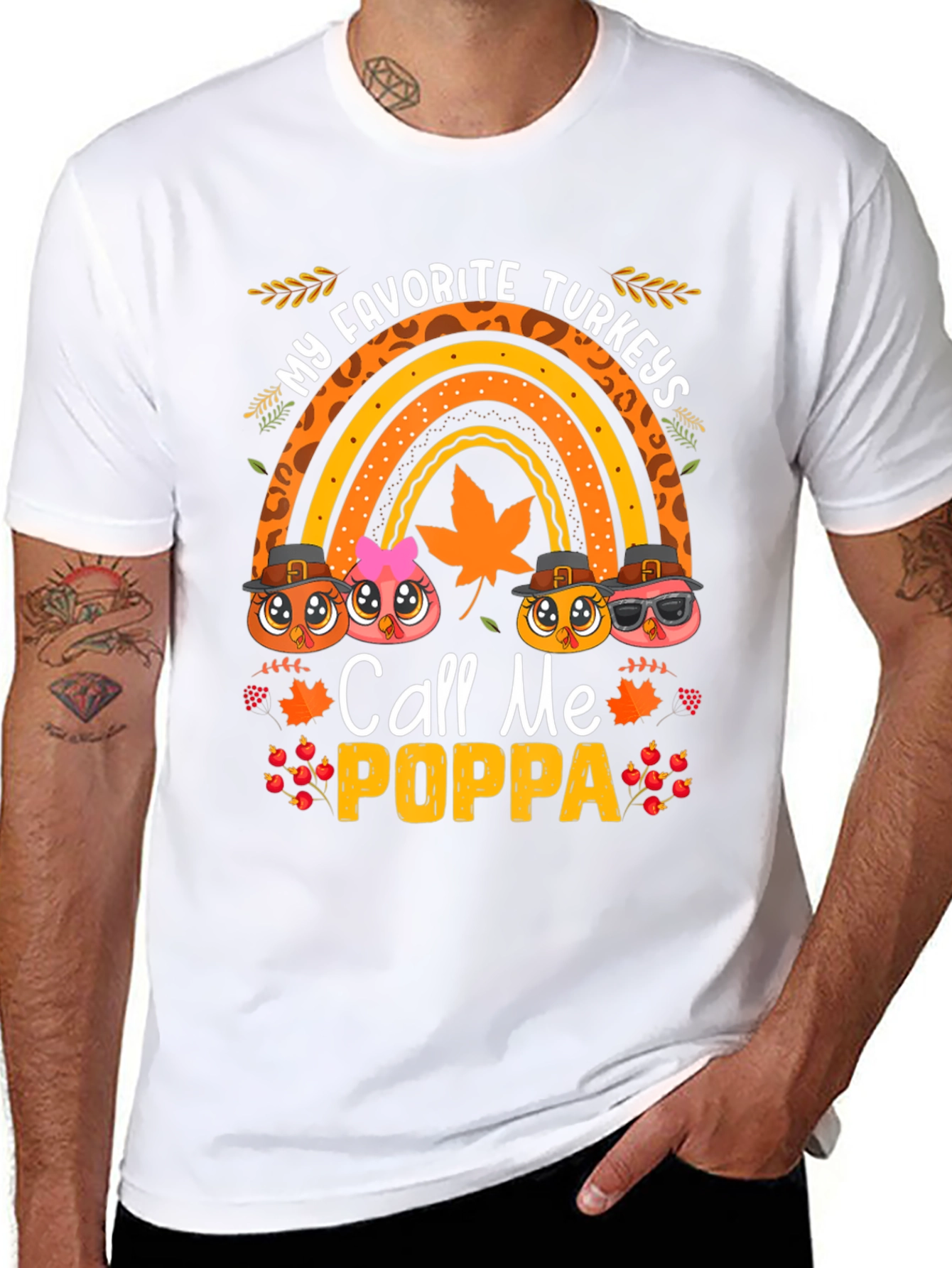 My Favorite Turkeys Call Me Poppa T-Shirt