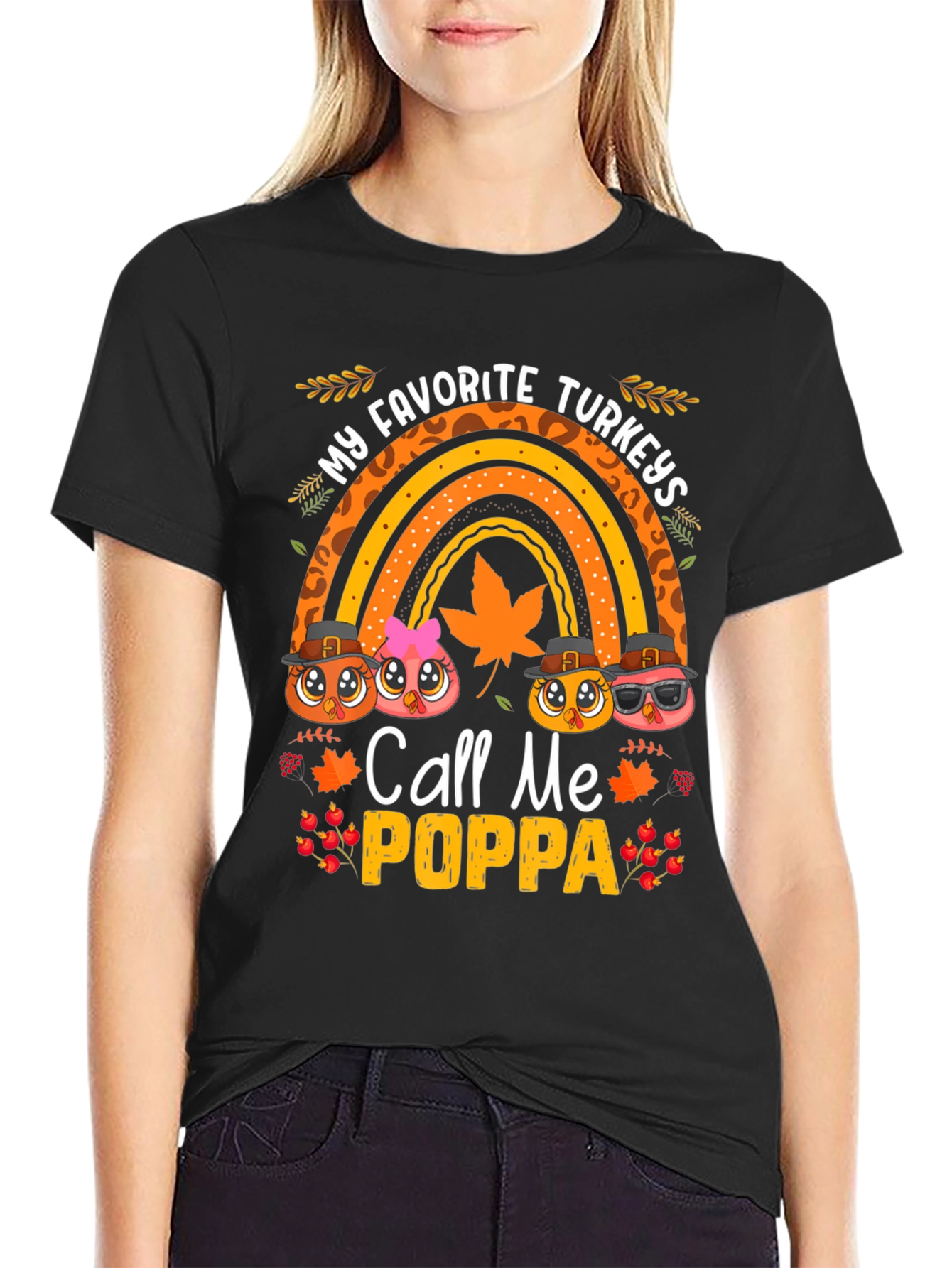 My Favorite Turkeys Call Me Poppa T-Shirt