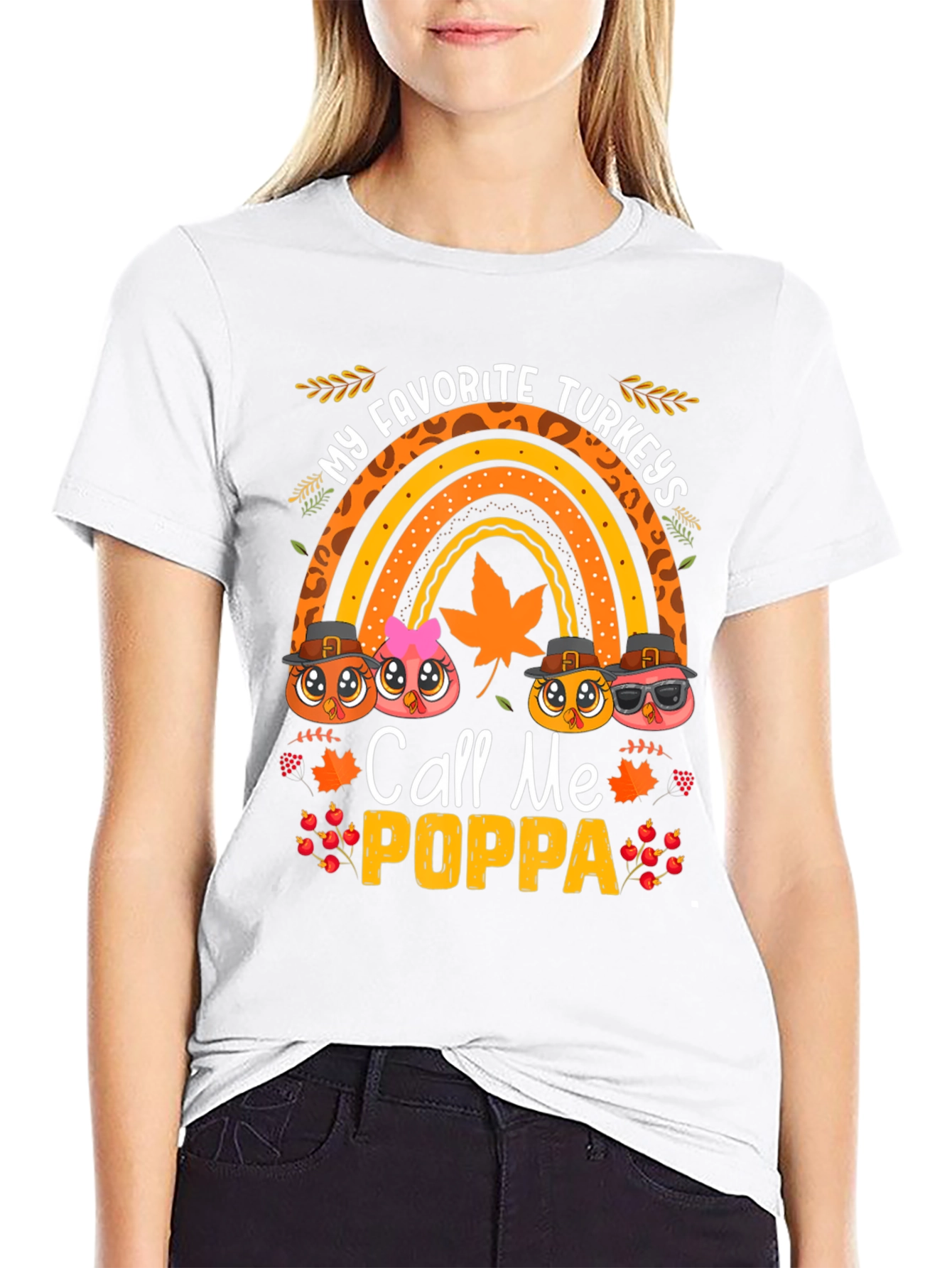 My Favorite Turkeys Call Me Poppa T-Shirt