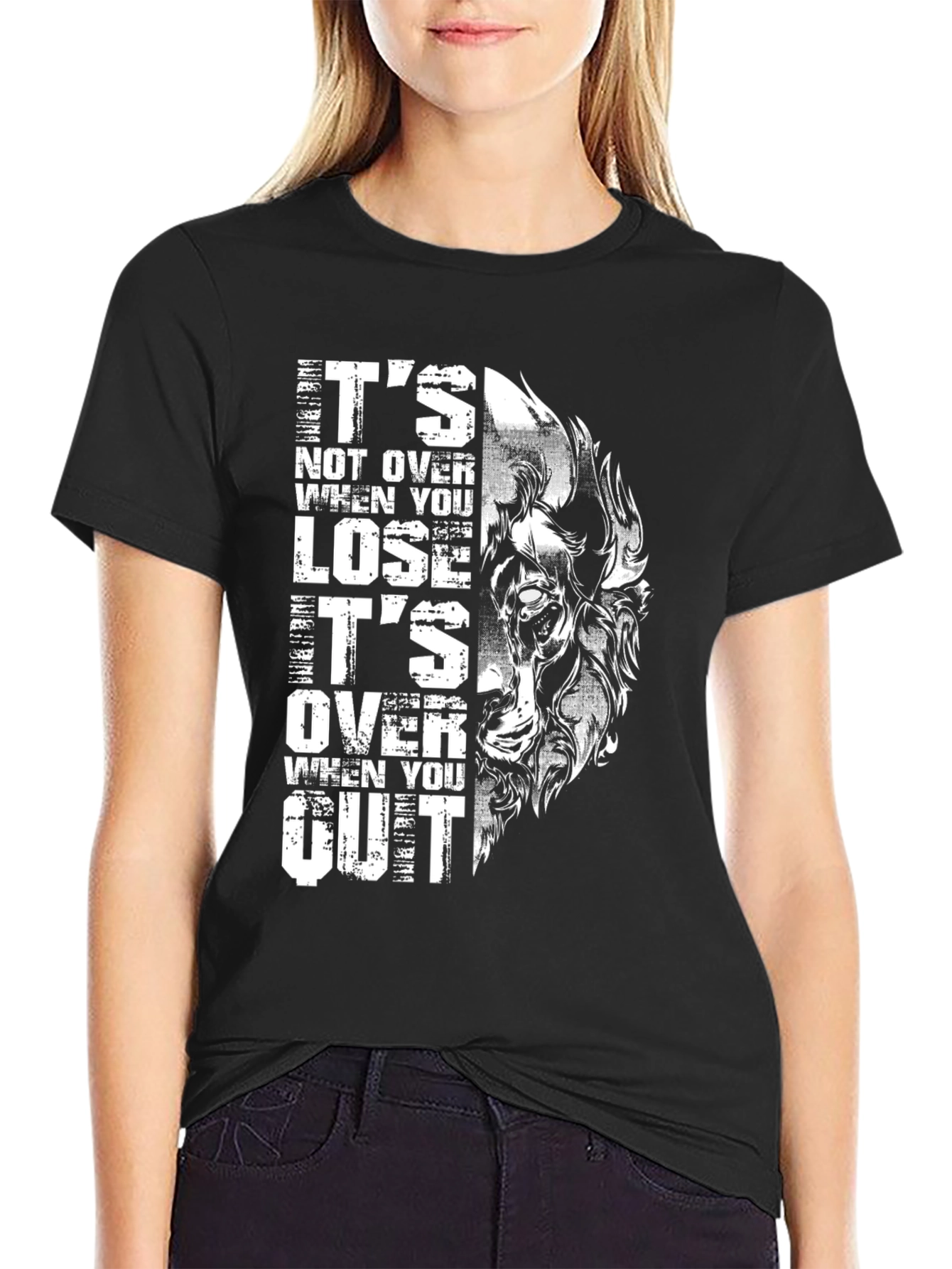 Motivational T-Shirt: Its Not Over Until You Quit