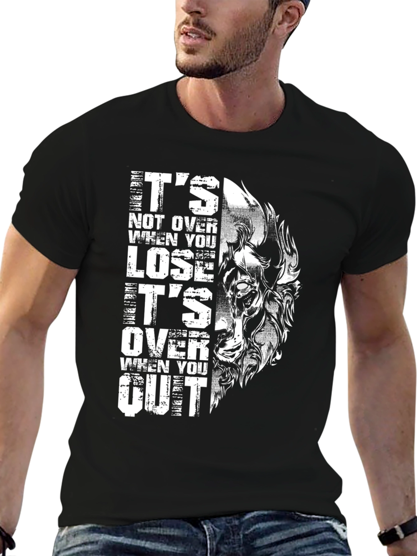 Motivational T-Shirt: Its Not Over Until You Quit