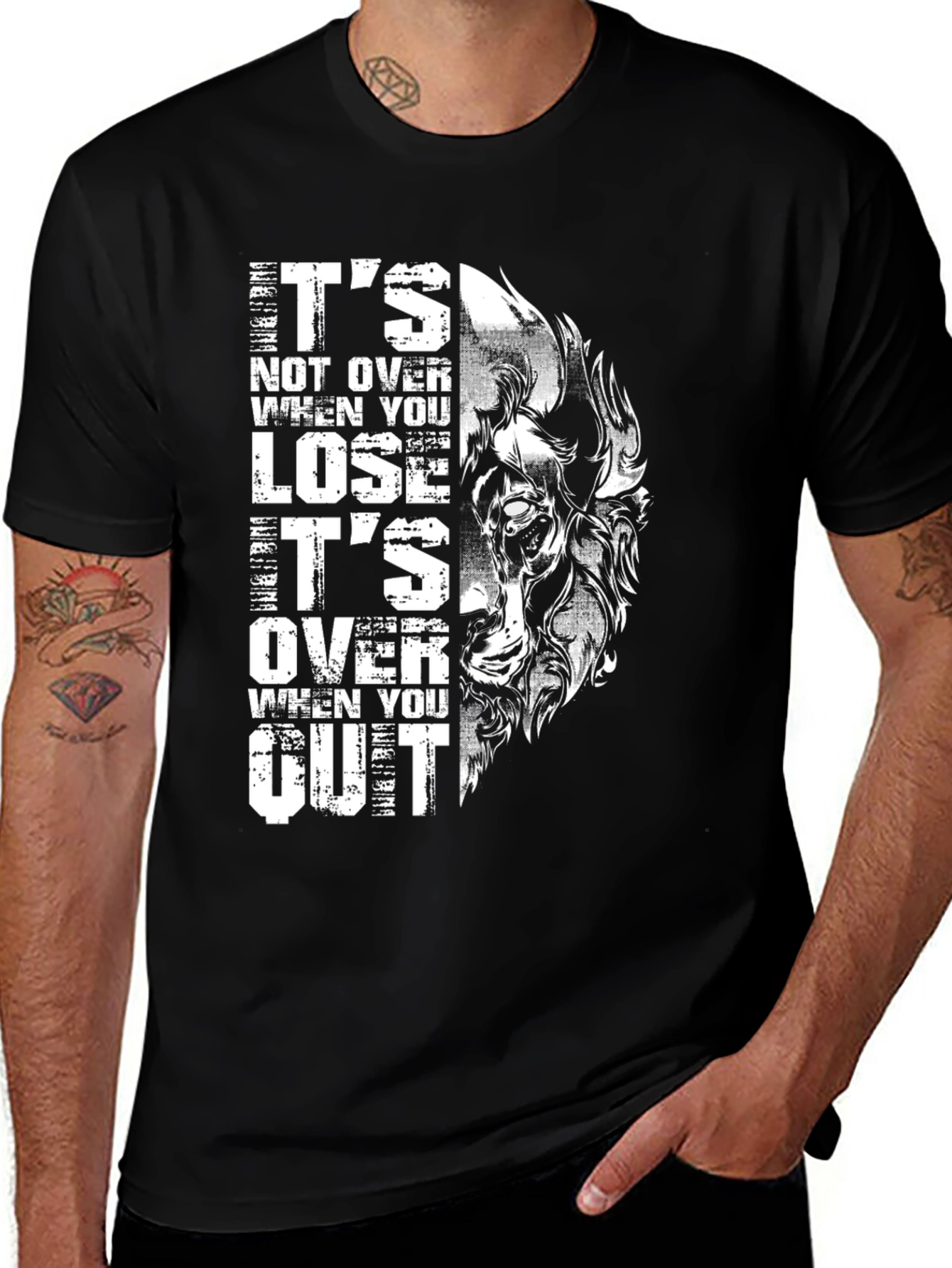Motivational T-Shirt: Its Not Over Until You Quit
