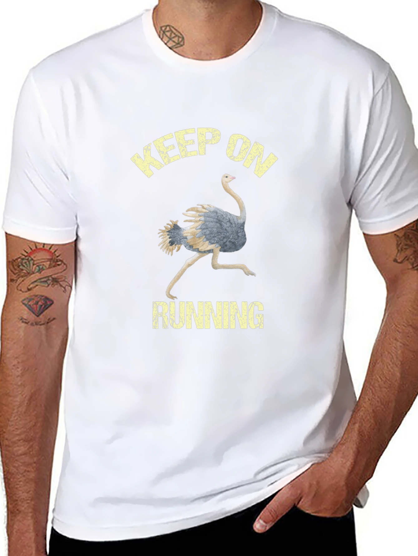 Keep On Running Ostrich Graphic Tee