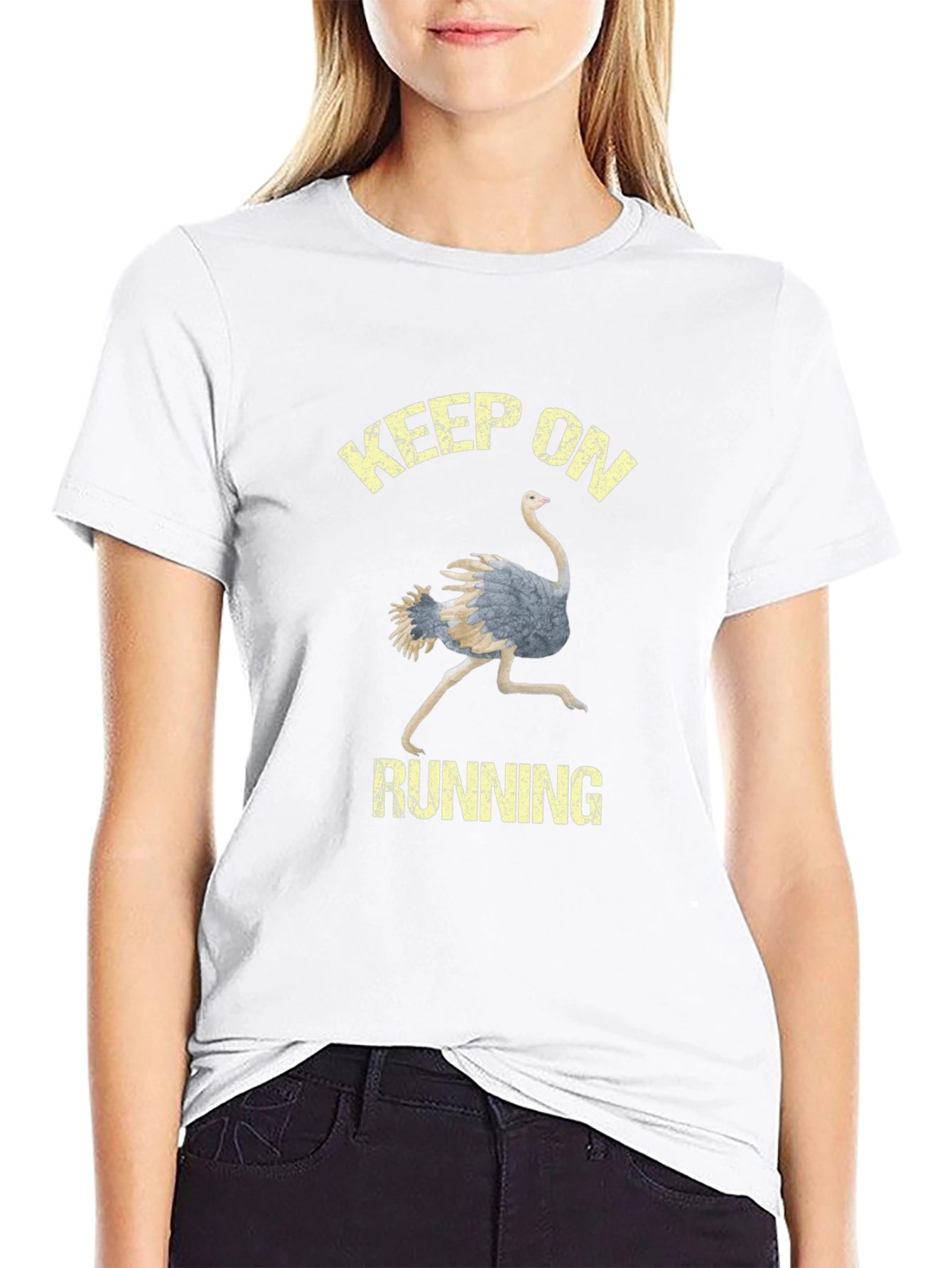 Keep On Running Ostrich Graphic Tee