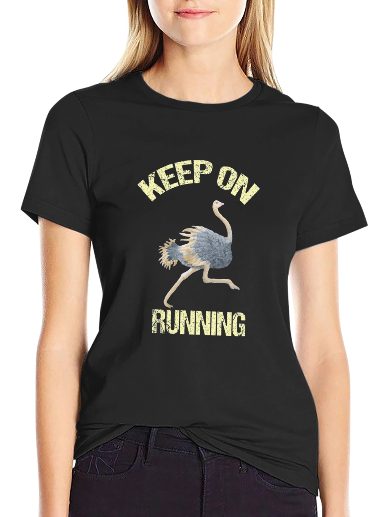 Keep On Running Ostrich Graphic Tee