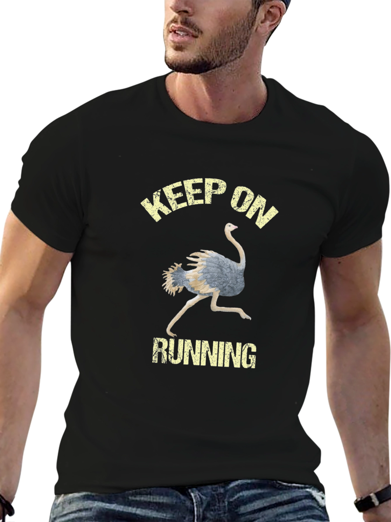 Keep On Running Ostrich Graphic Tee